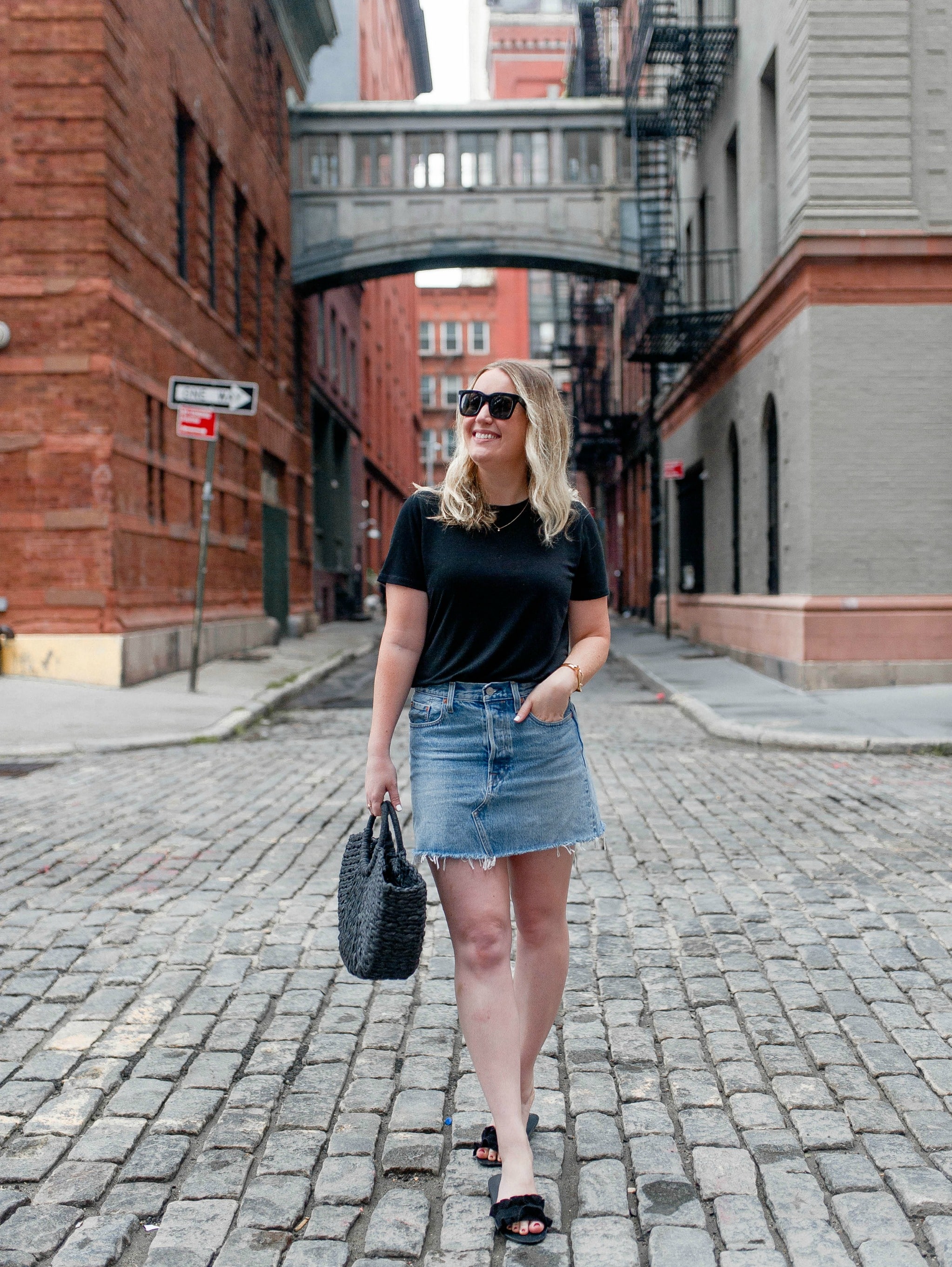 Denim Mini Skirt Throwback Style