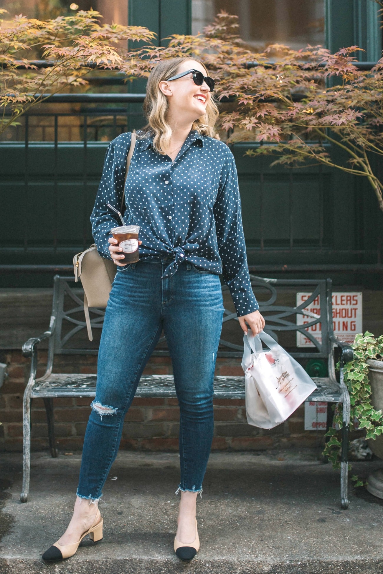 Everlane Polka Dot Silk Shirt I wit & whimsy