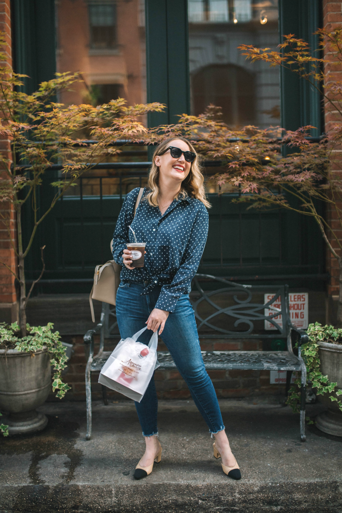 Everlane Polka Dot Silk Shirt I wit & whimsy