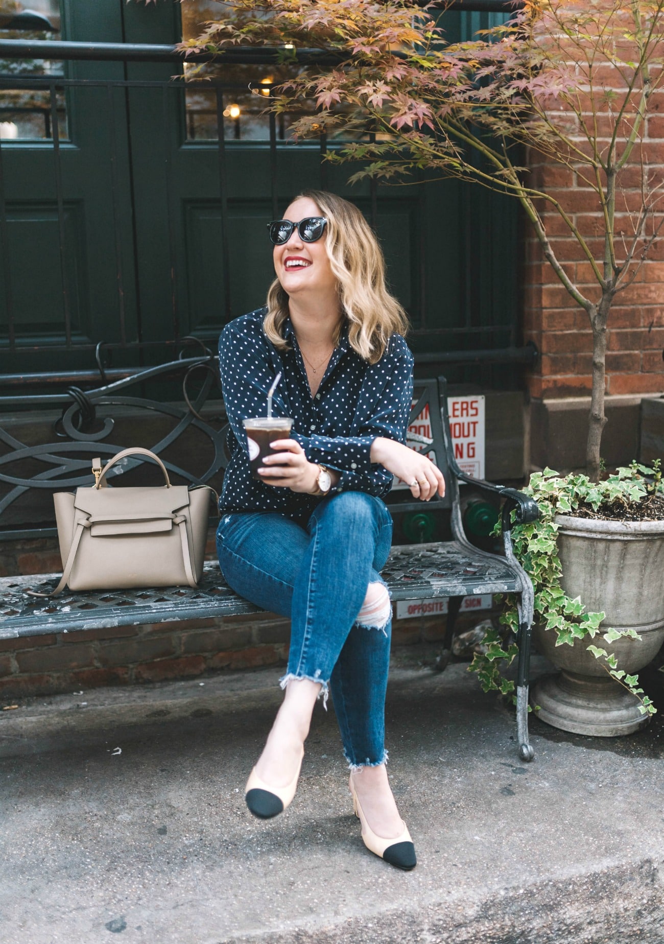 Everlane Polka Dot Silk Shirt I wit & whimsy
