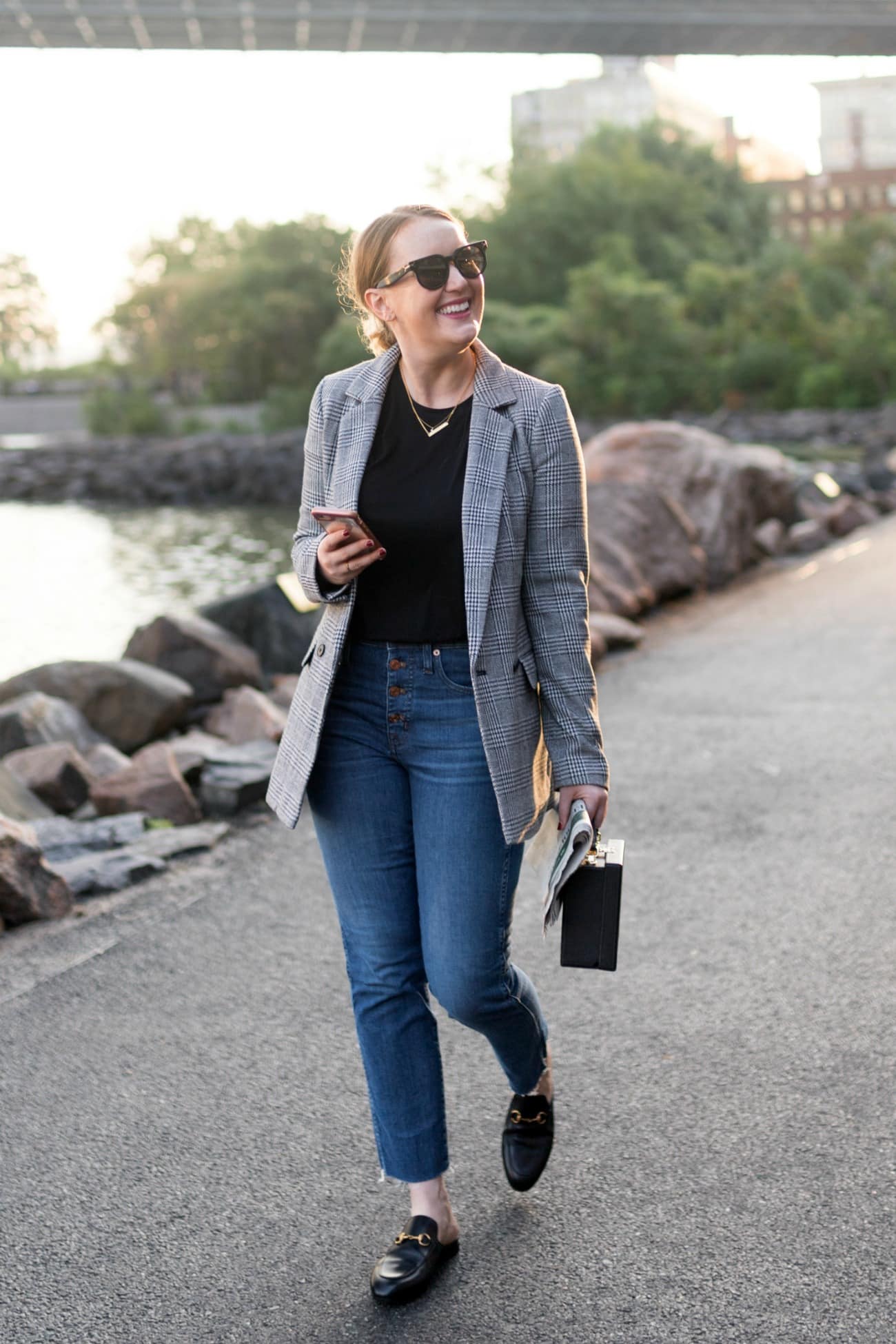 Business casual blazer outfit Business casual with plaid blazer I wit & whimsy