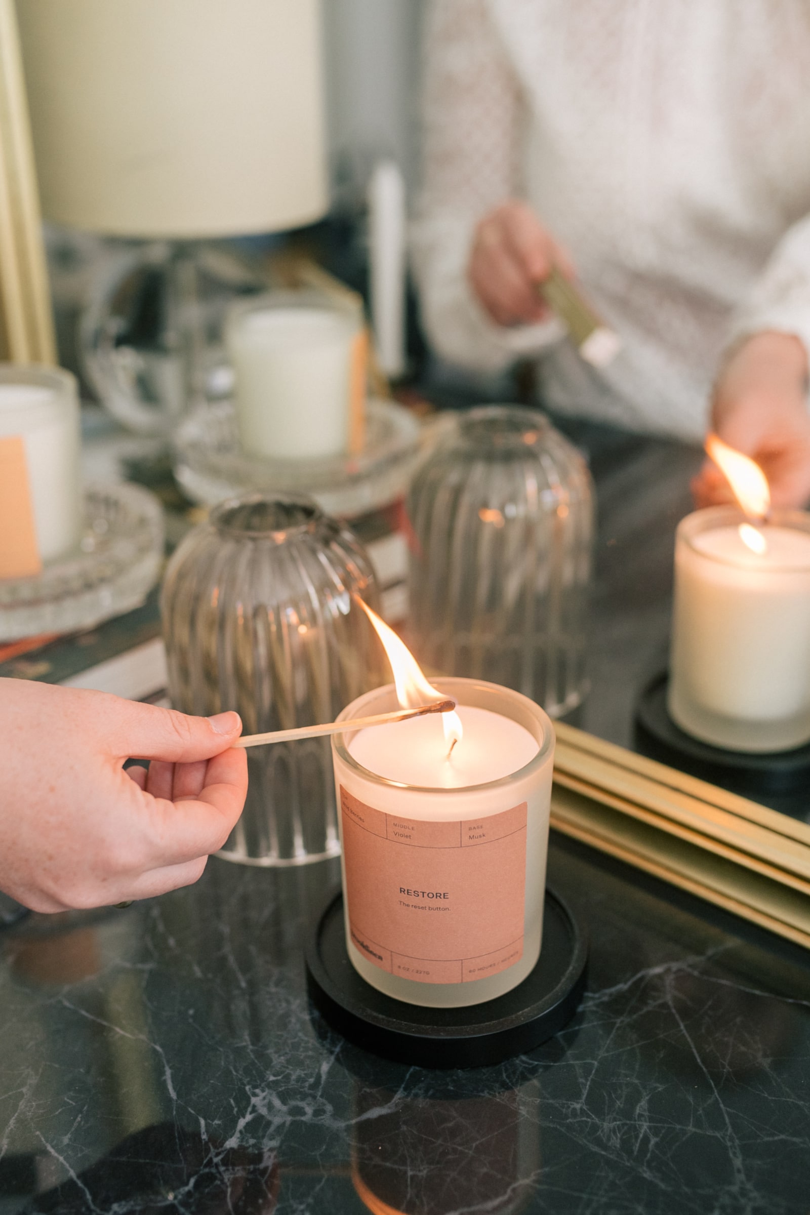 Brooklinen Candles at Home