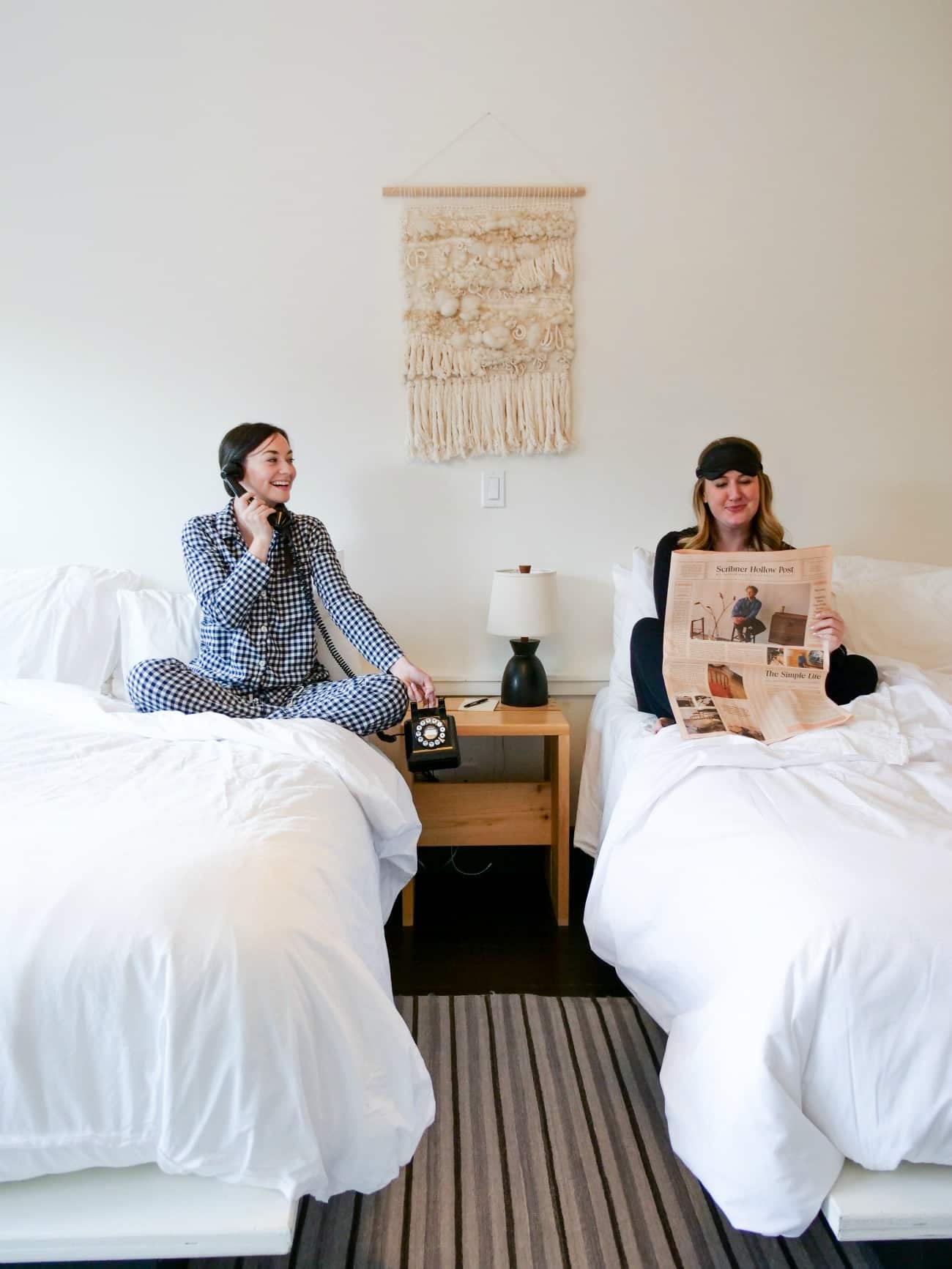 Scribner's Lodge beds A Fall Weekend in The Catskills I wit & whimsy