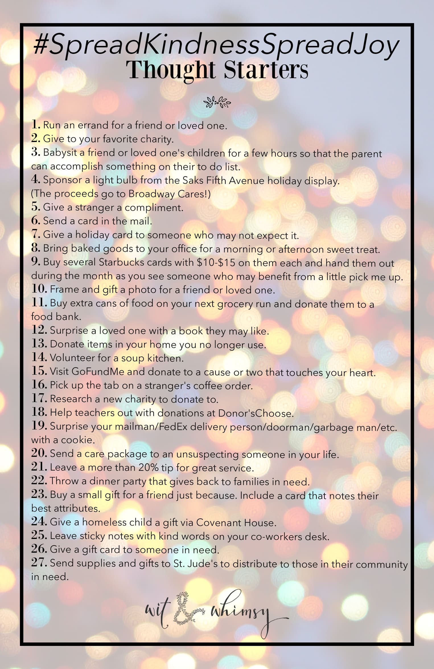 Spreading Kindness & Joy Spreading Kindness & Joy Campaign I wit & whimsy