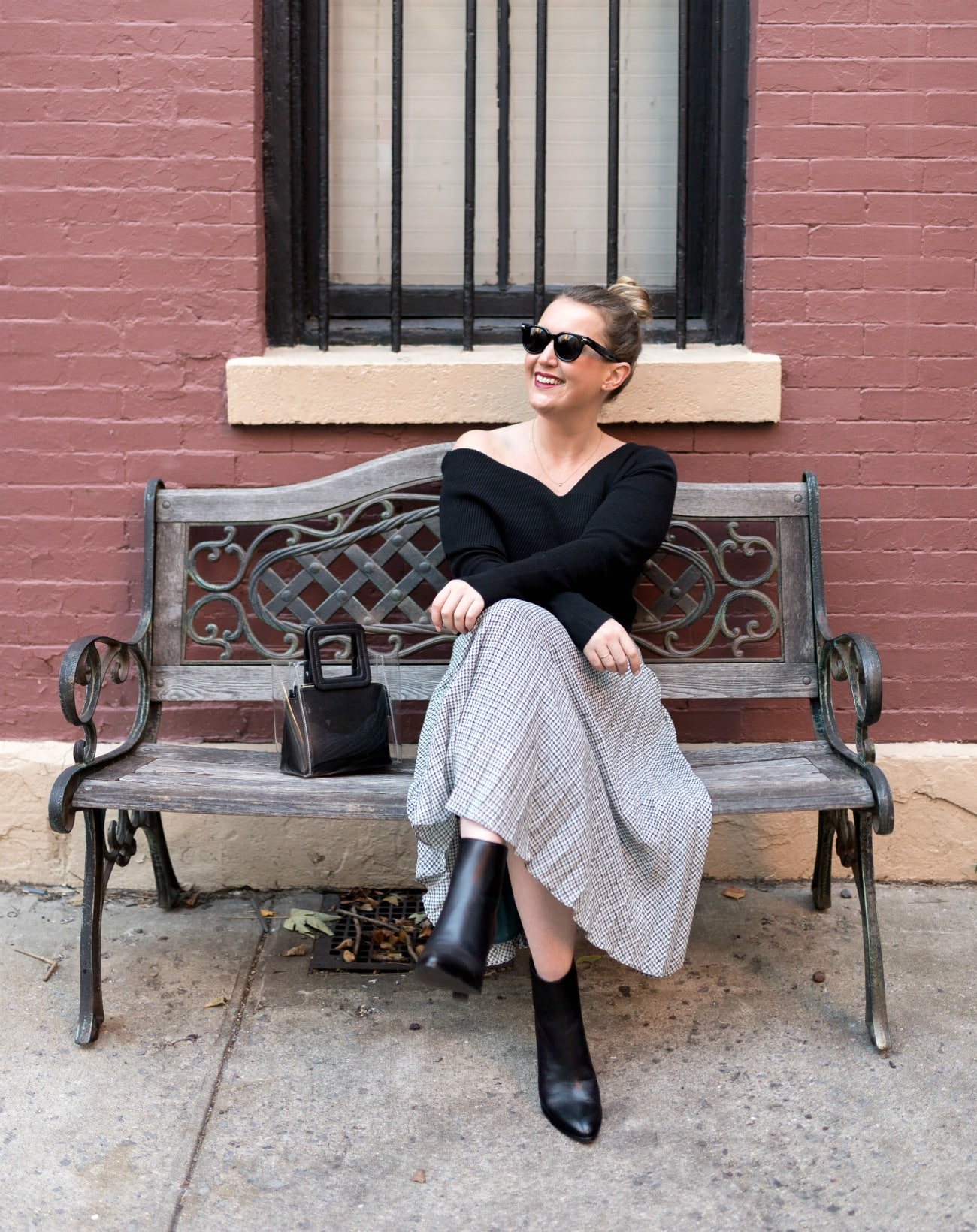 Skirt and booties fall outfit I wit & whimsy