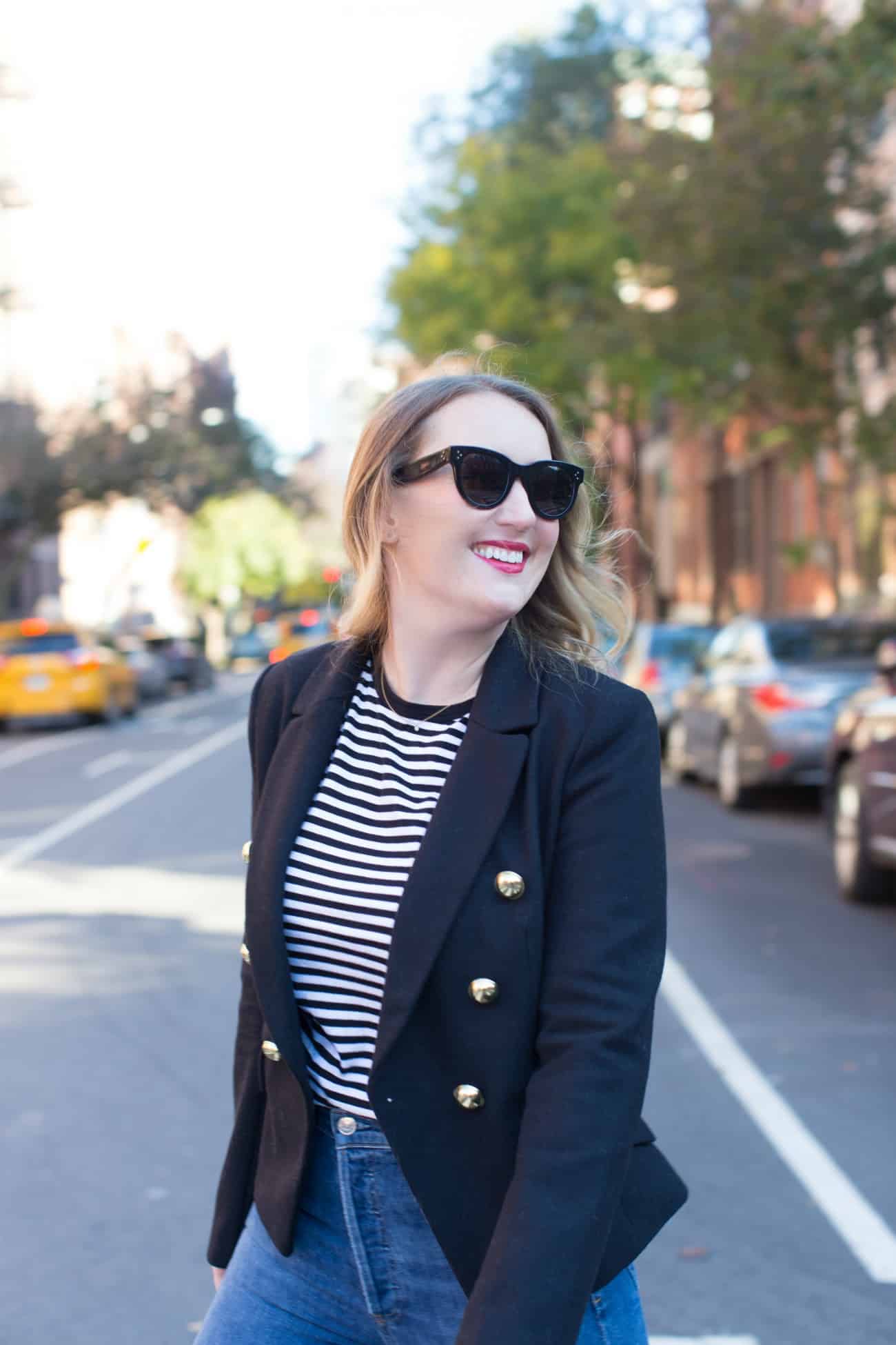 Stripes + Blazer outfit | What to Buy from the Shopbop Sale