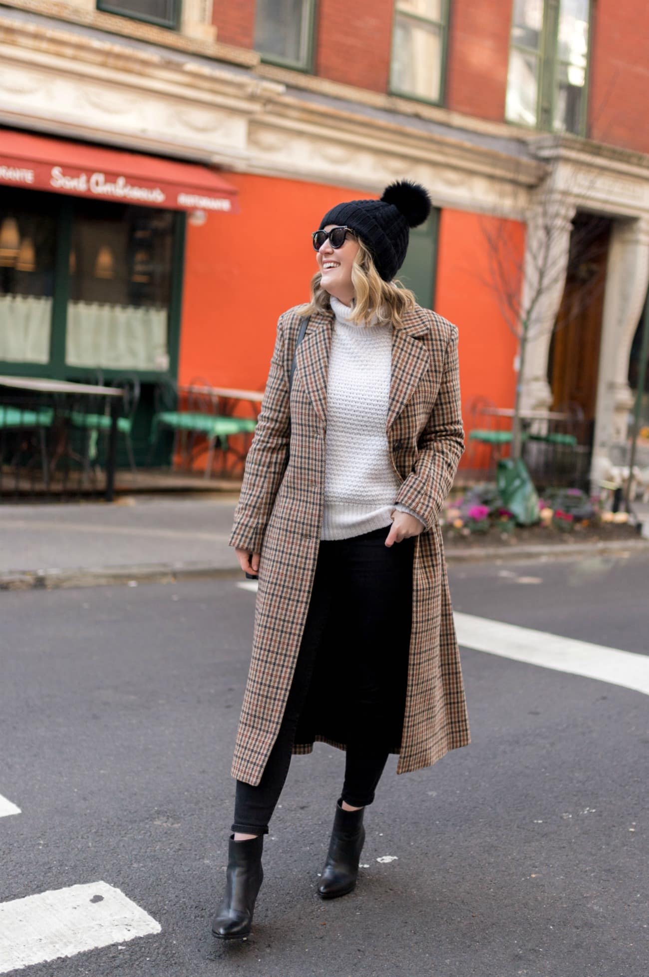 Plaid Coat and Booties fashion I wit & whimsy