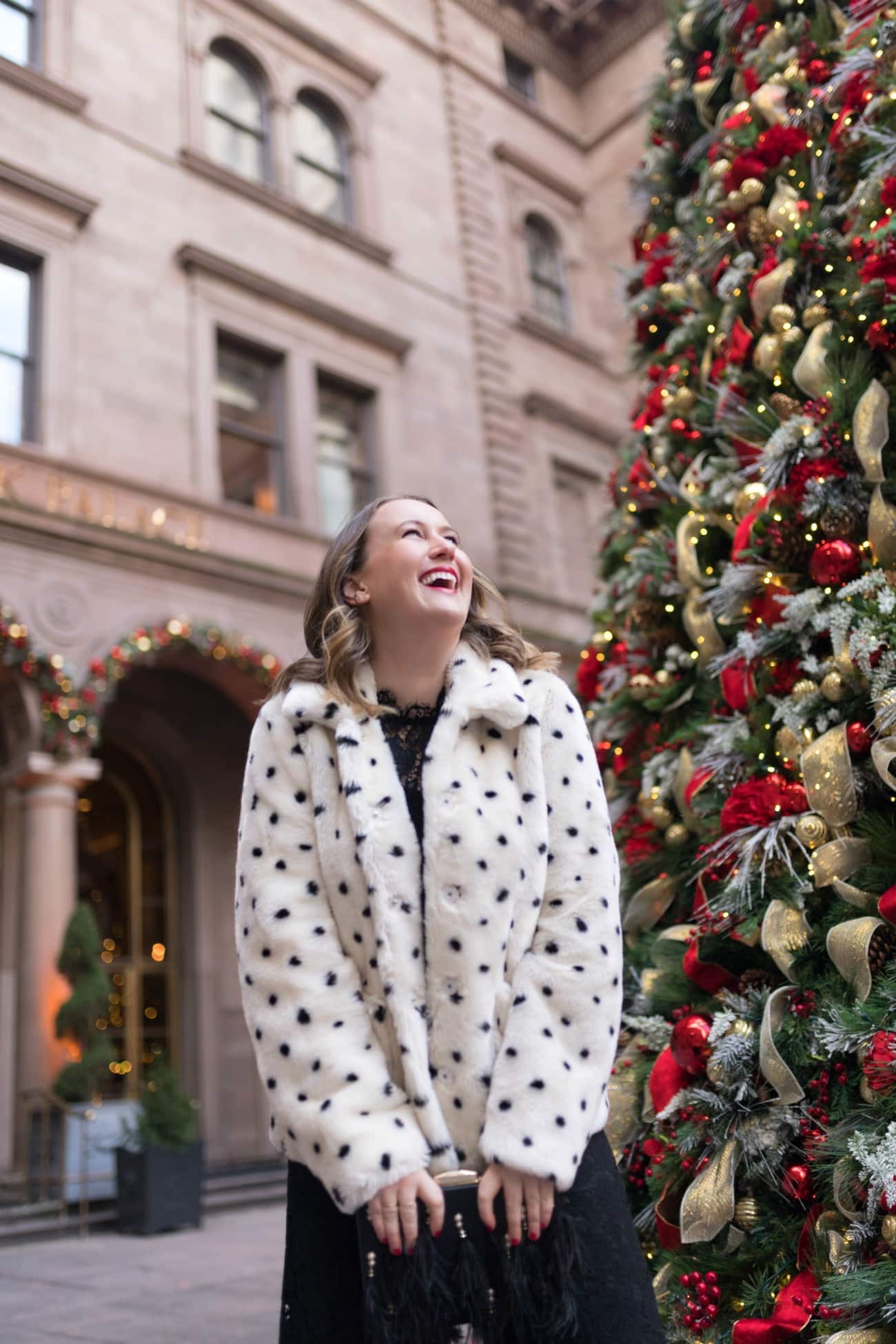 Faux Fur Polka Dot Jacket I wit & whimsy
