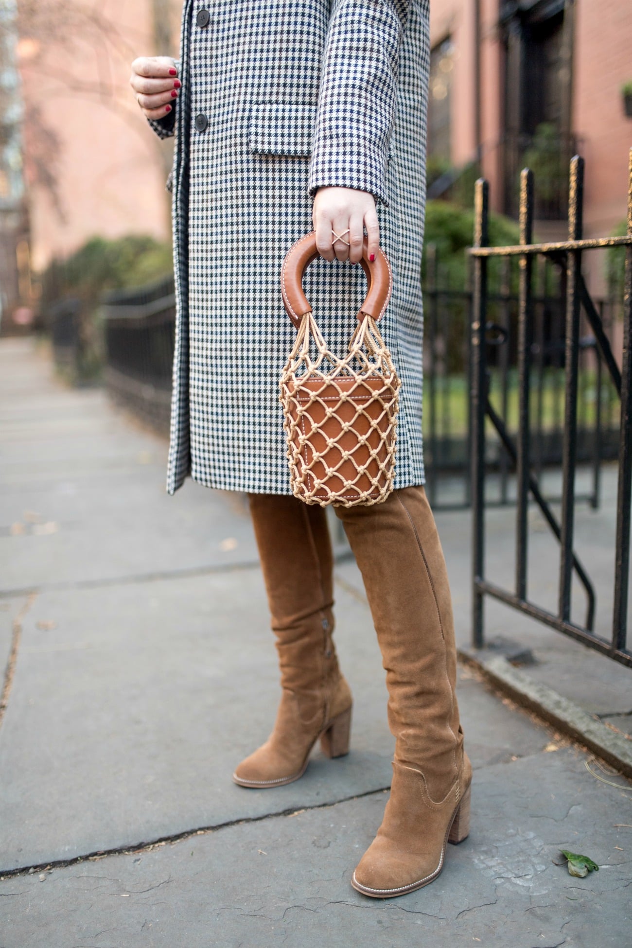 Staud Macrame Bag in winter Staud Macrame Bag in winter
