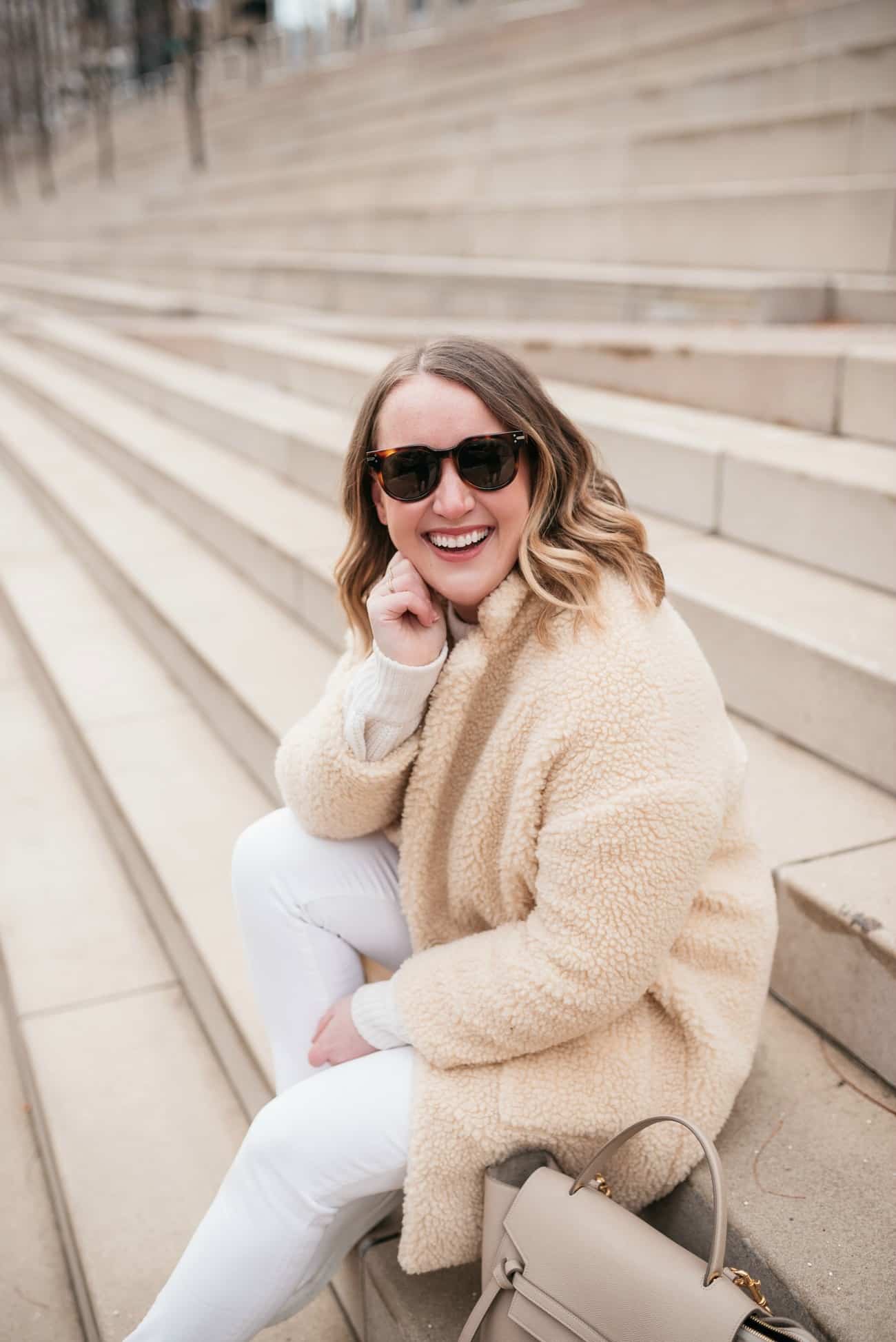 Winter Neutrals I Teddy coat I wit & whimsy