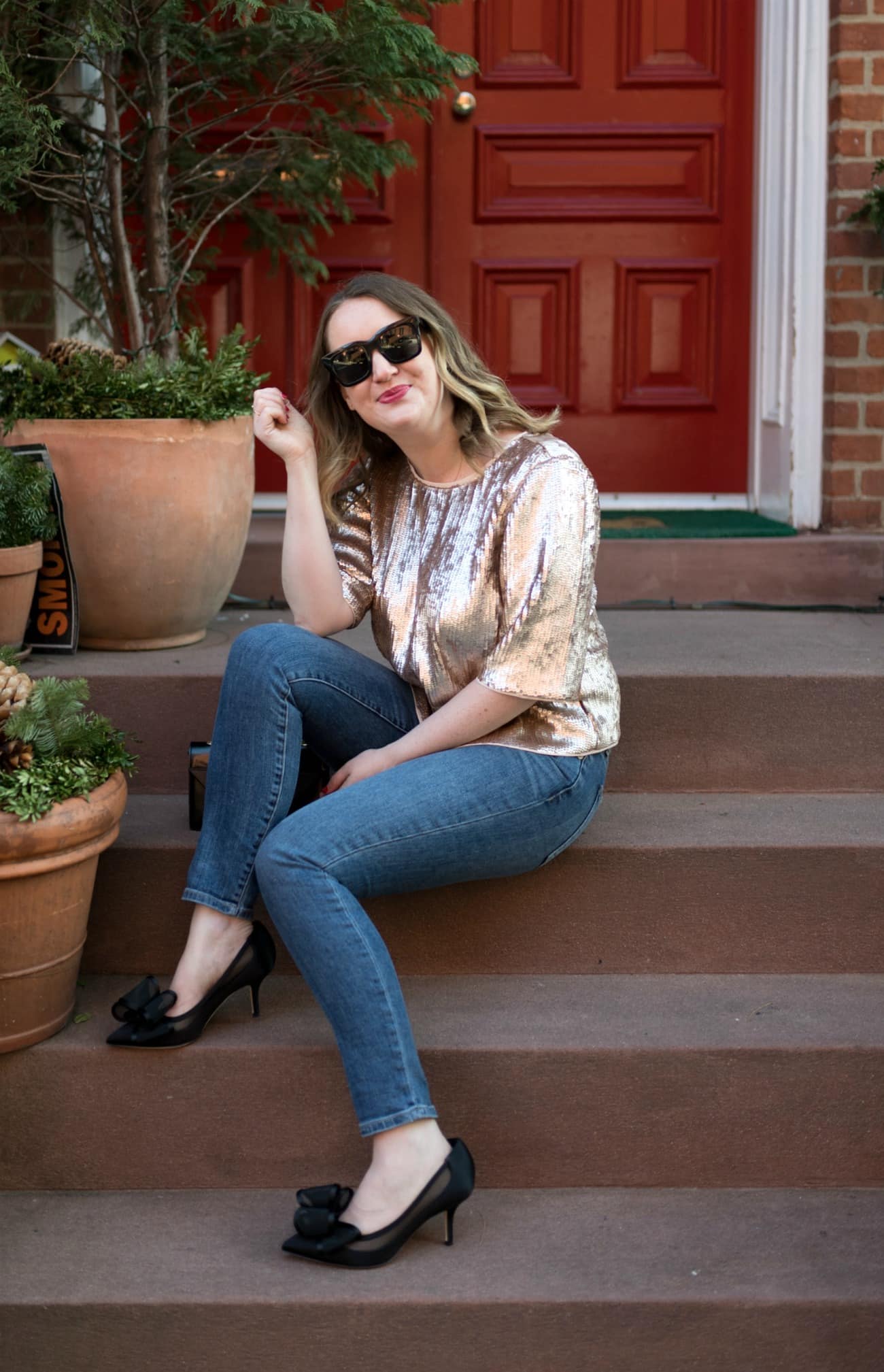 J.Crew Rosegold Sequin Top I wit & whimsy
