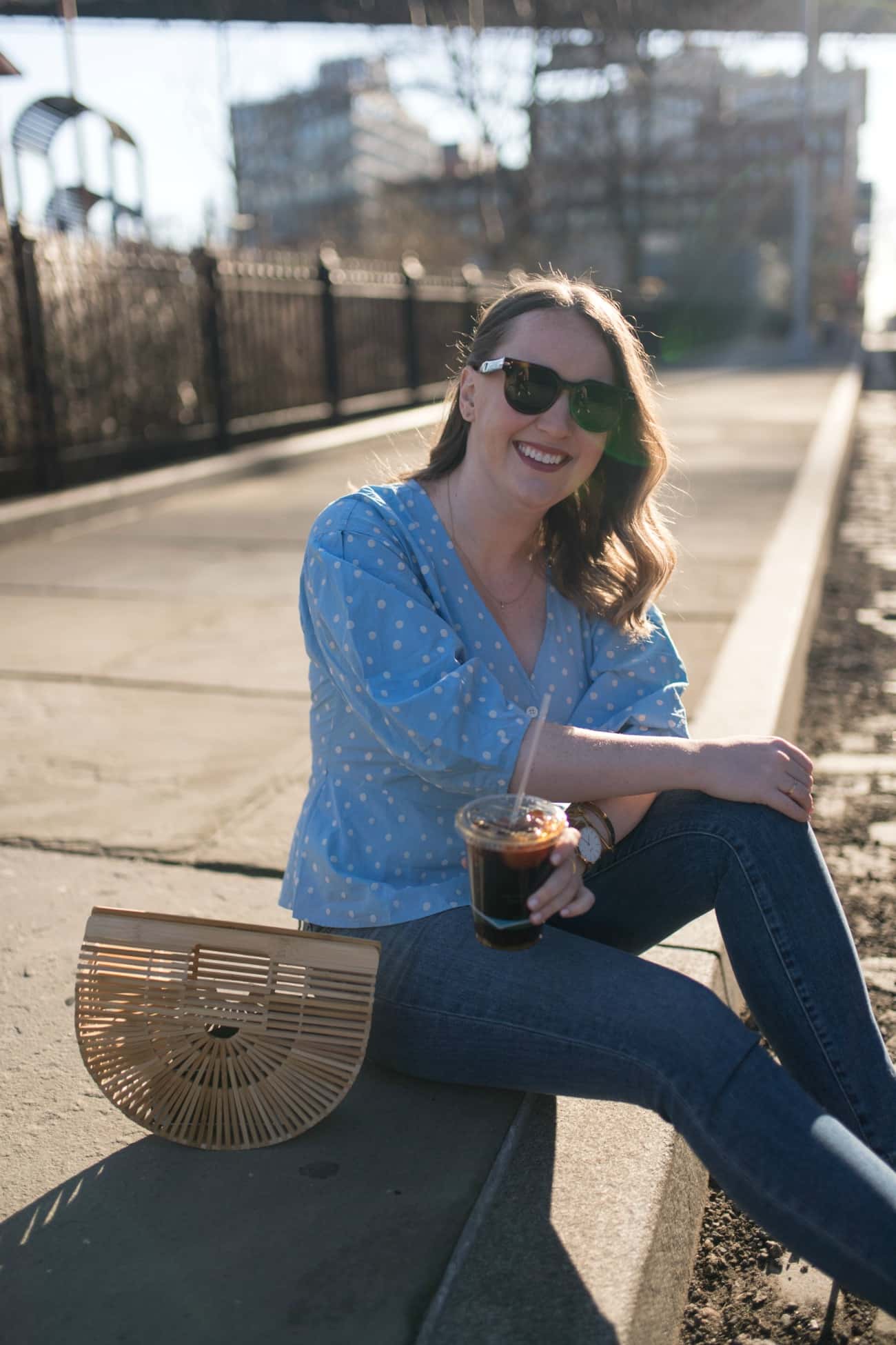 The Power of Manifestations - Polka Dot Peplum + Jeans I wit & whimsy