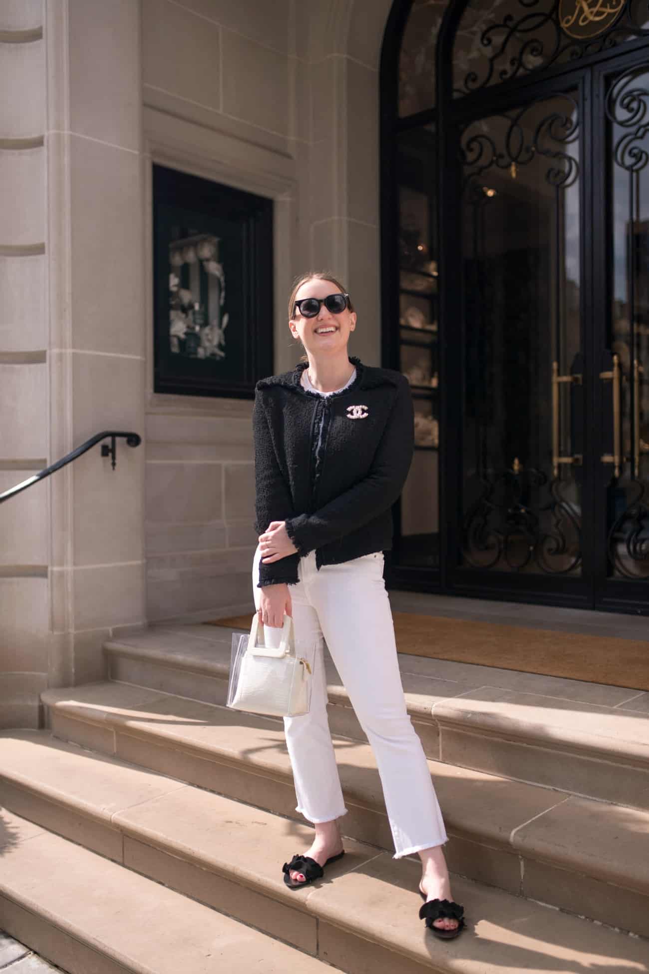 White Denim and Tweed Jacket I An Ideal Spring Day | wit & whimsy