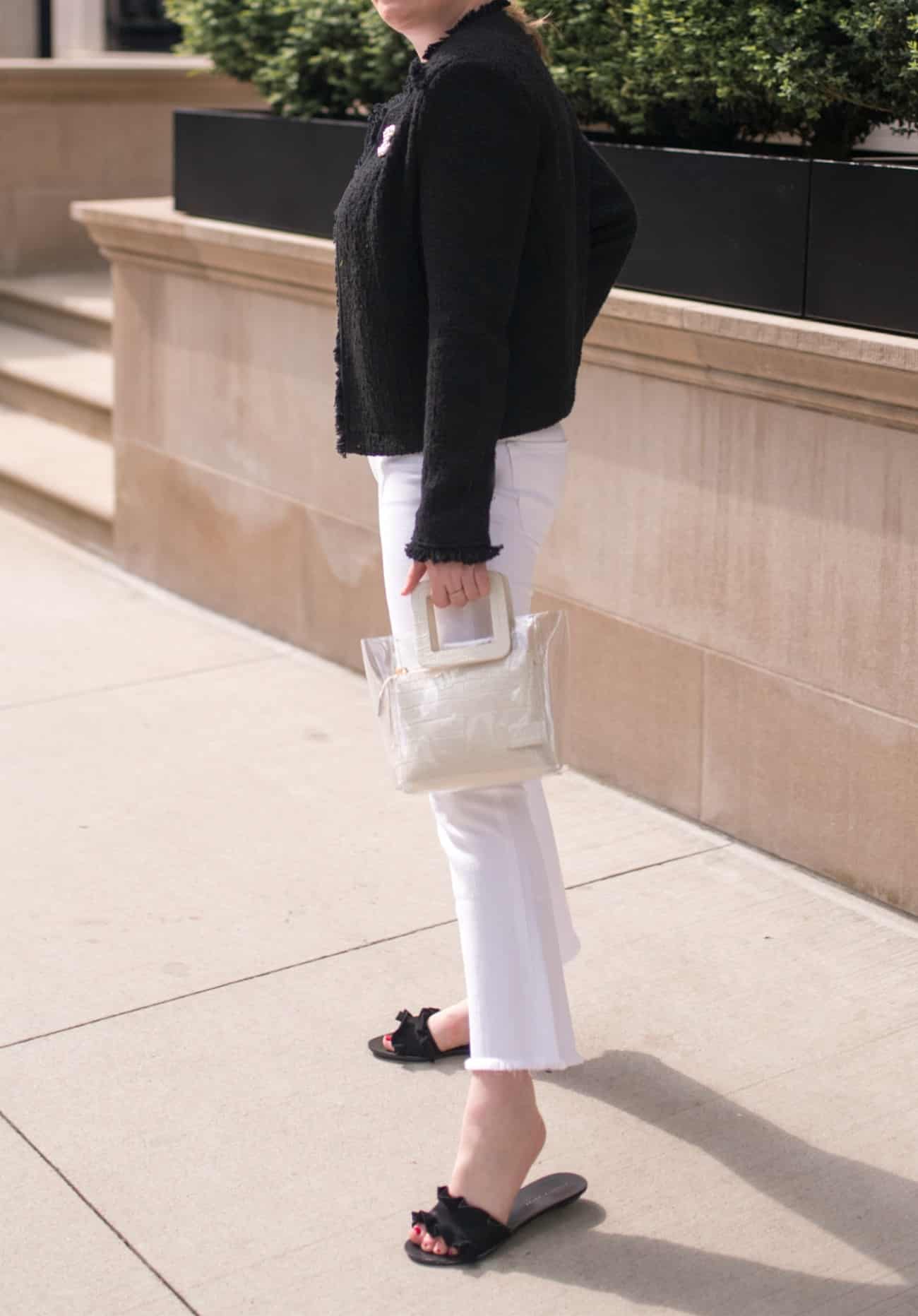 White Denim and Tweed Jacket outfit I wit & whimsy
