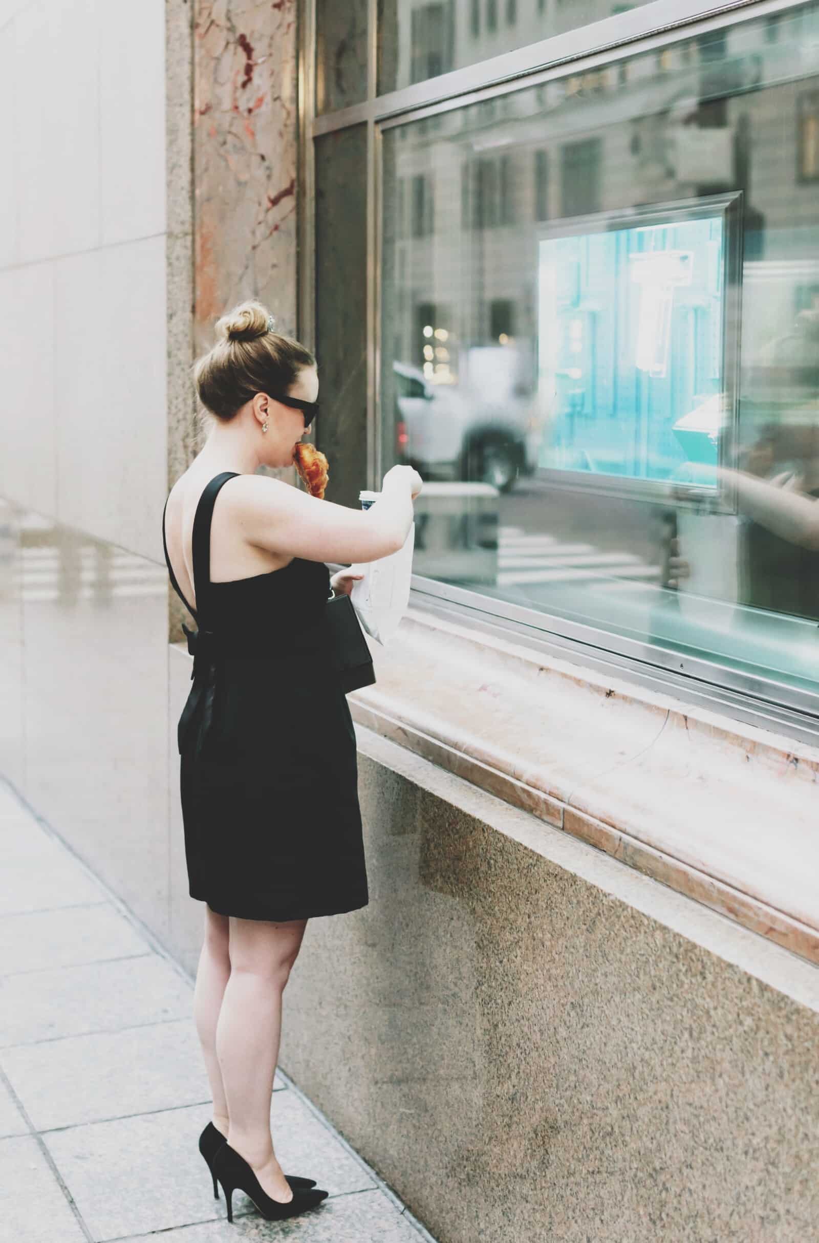 croissant and a coffee on the grand Fifth Avenue Breakfast at Tiffany's I wit & whimsy