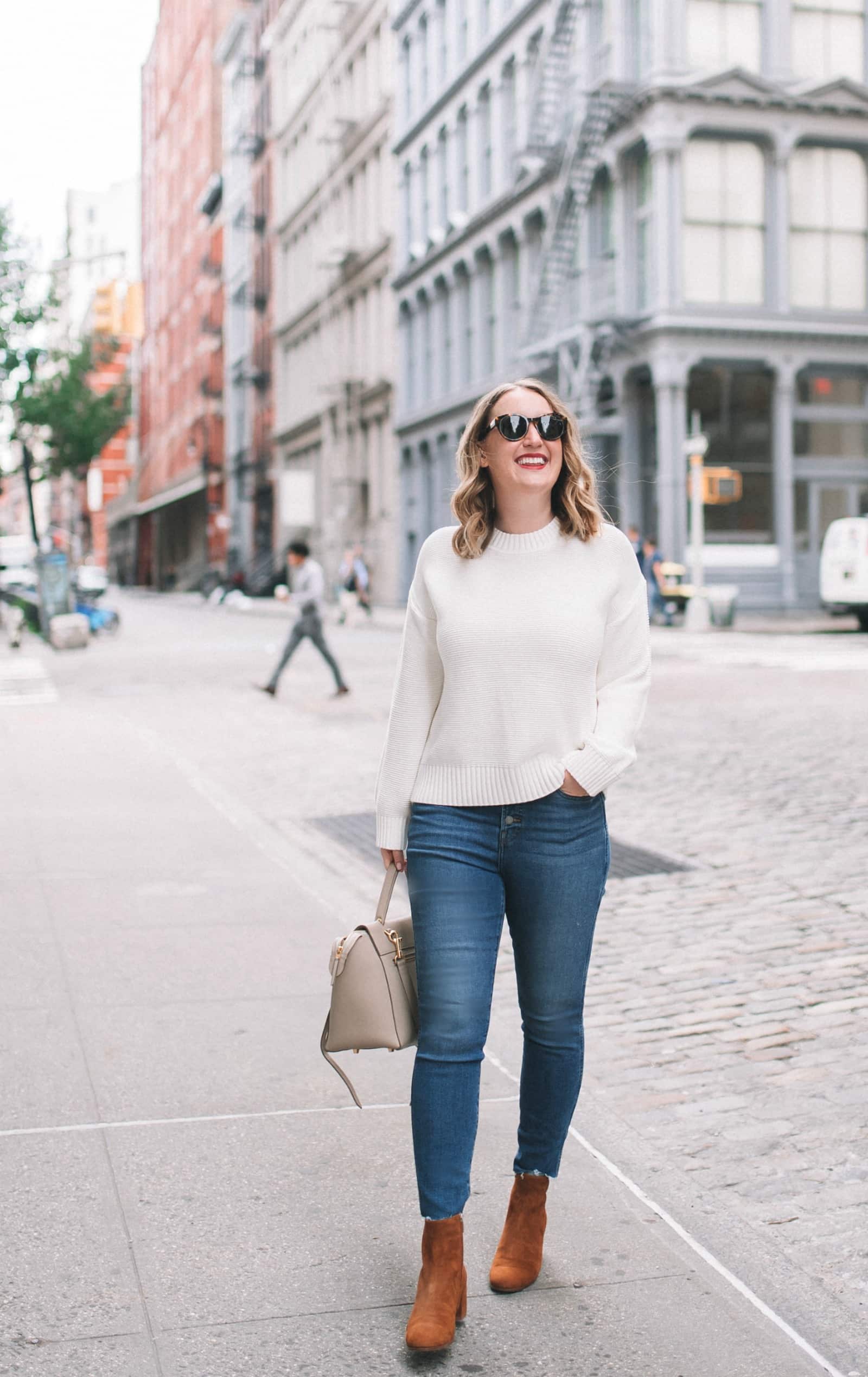 Everlane white sweater I wit & whimsy