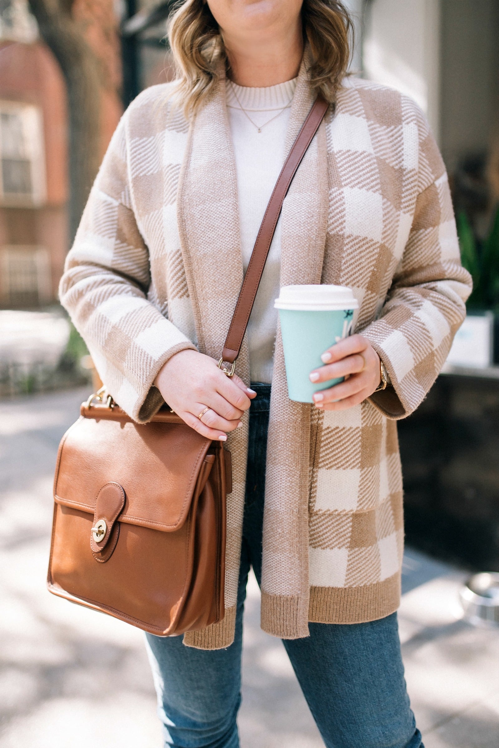 Madewell Buffalo Check Sweater Coat I wit & whimsy