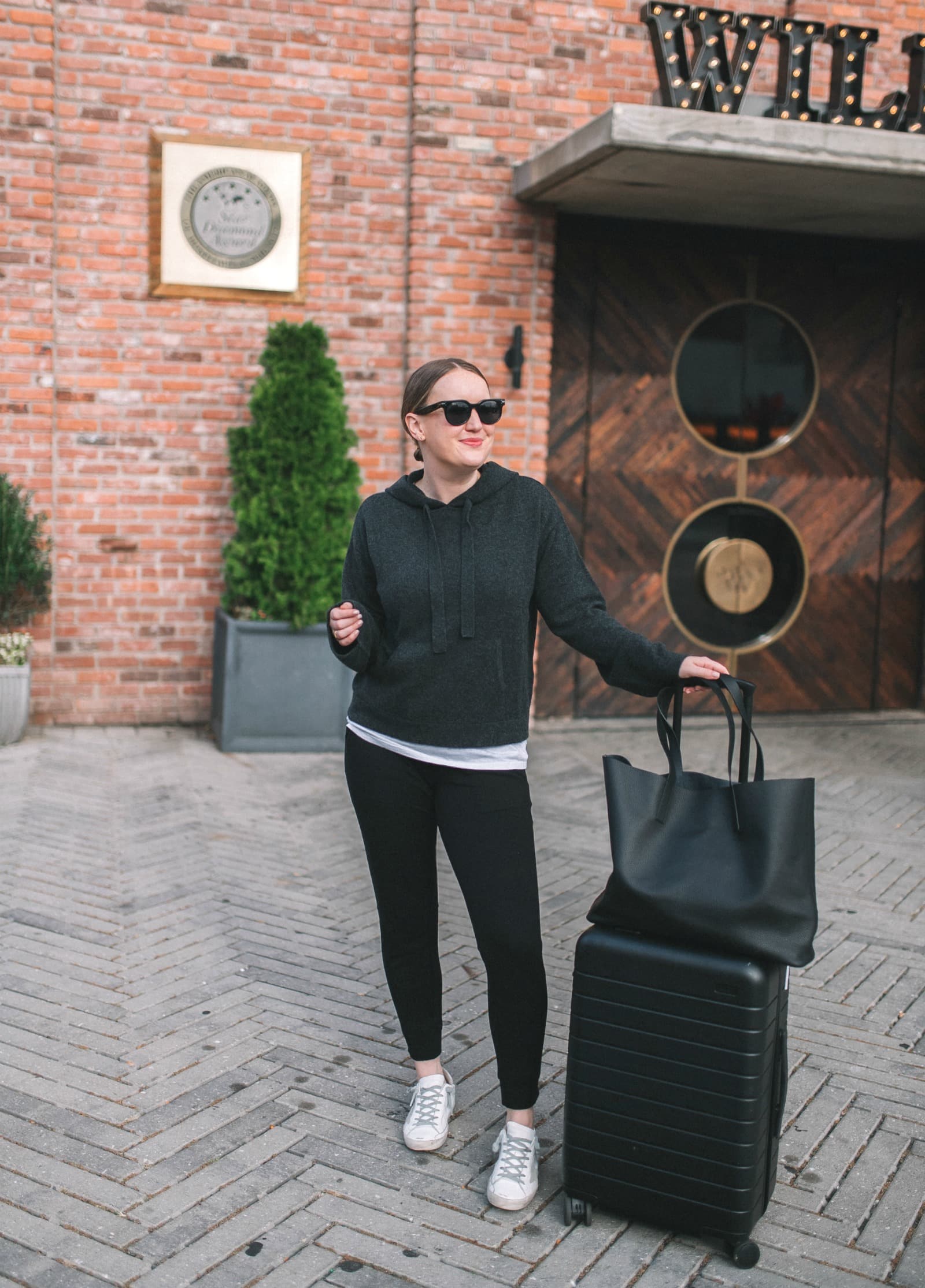 What to Wear on a Long Flight Cozy Yet Stylish Travel Outfit for What to Wear on a Long Flight by wit & whimsy