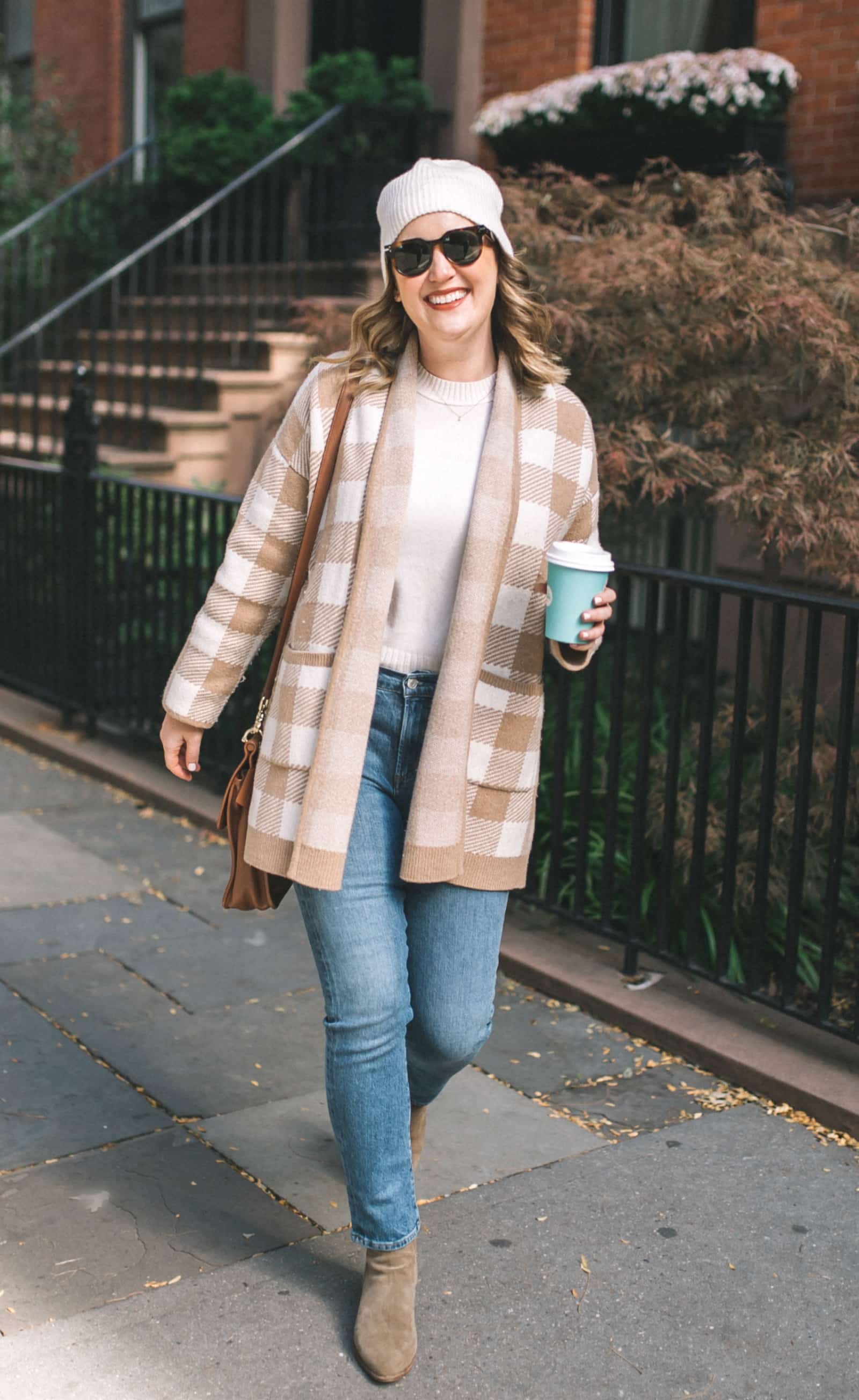 Madewell Buffalo Check Sweater Coat I wit & whimsy