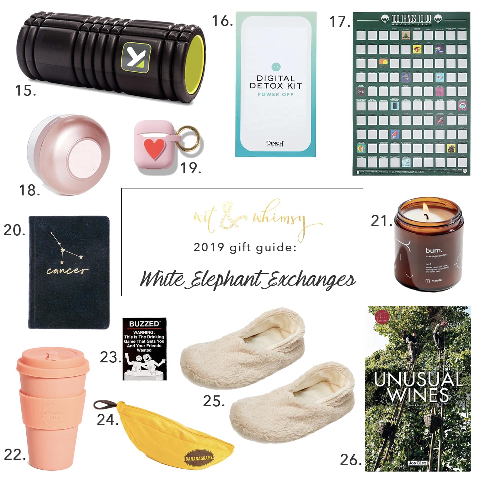 Best White Elephant Gift Exchange Ideas I wit & whimsy