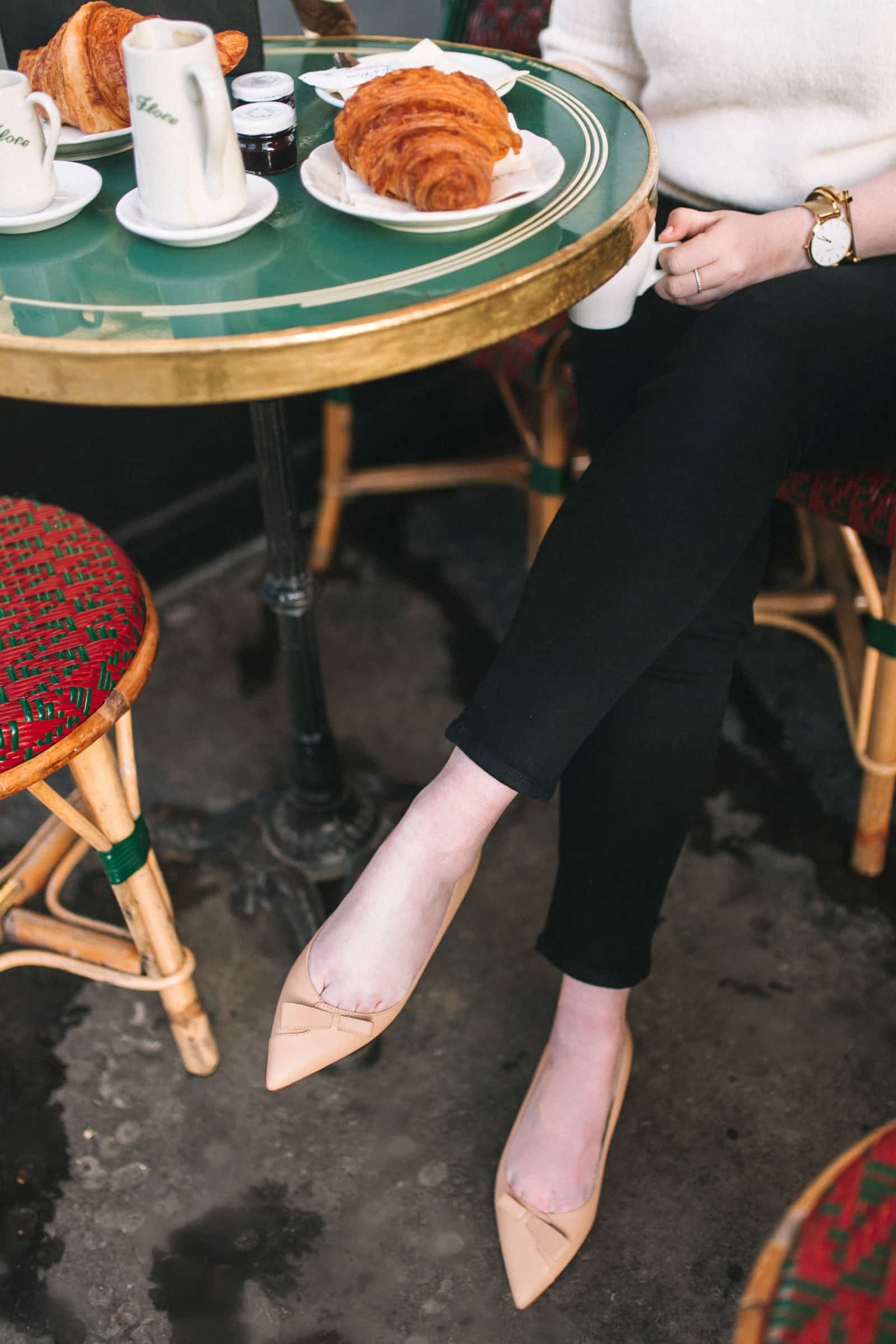 Sarah Flint Natalie Bow Flat in Nude I wit & whimsy