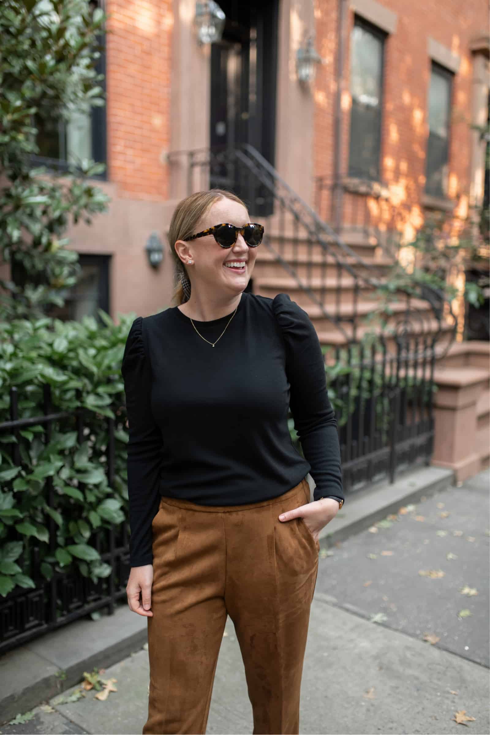 Ann Taylor Suede Pants I wit & whimsy | Stay Home Fall Bucket List
