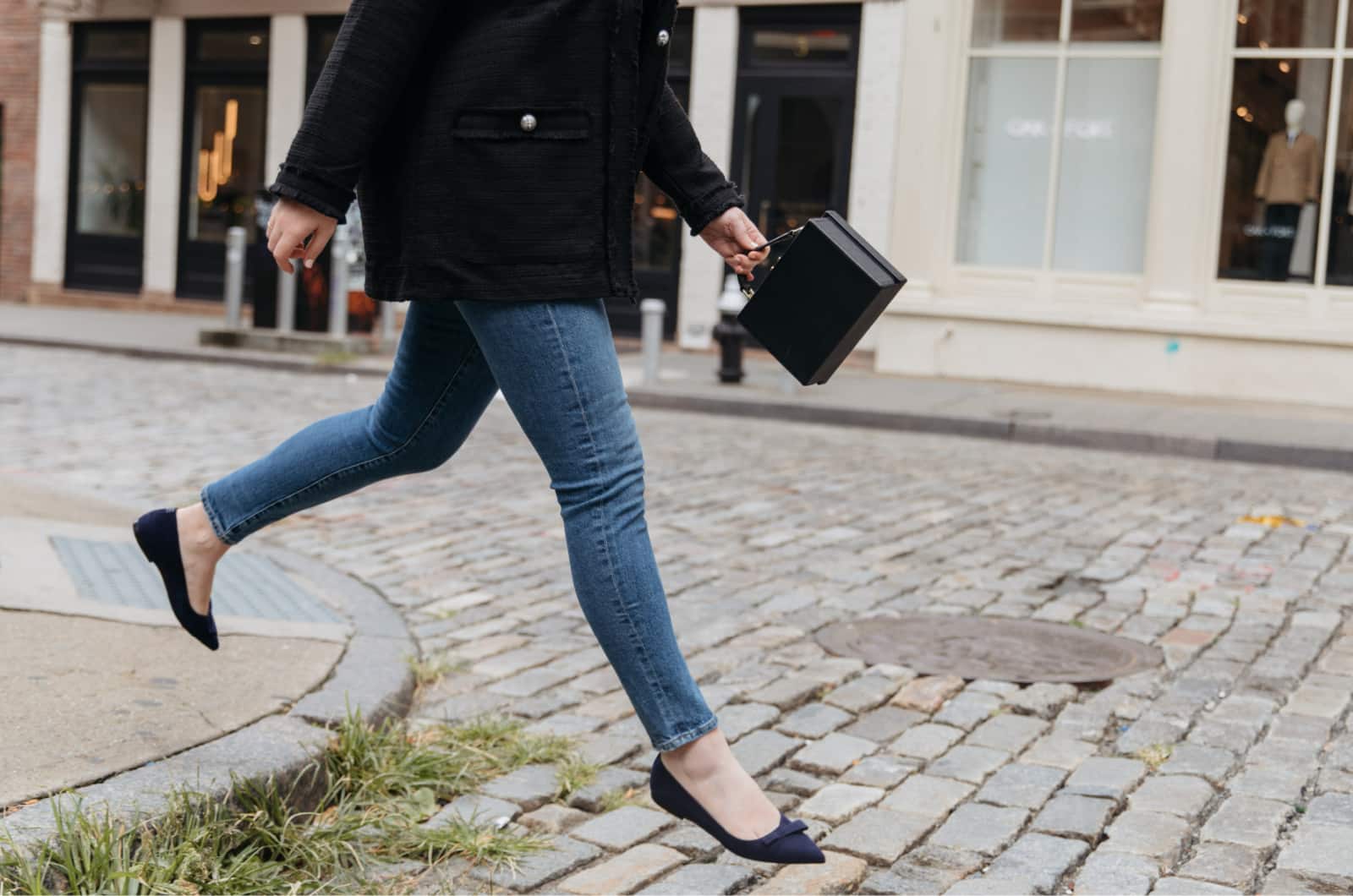 Sarah Flint Natalie Flat in Navy I wit & whimsy