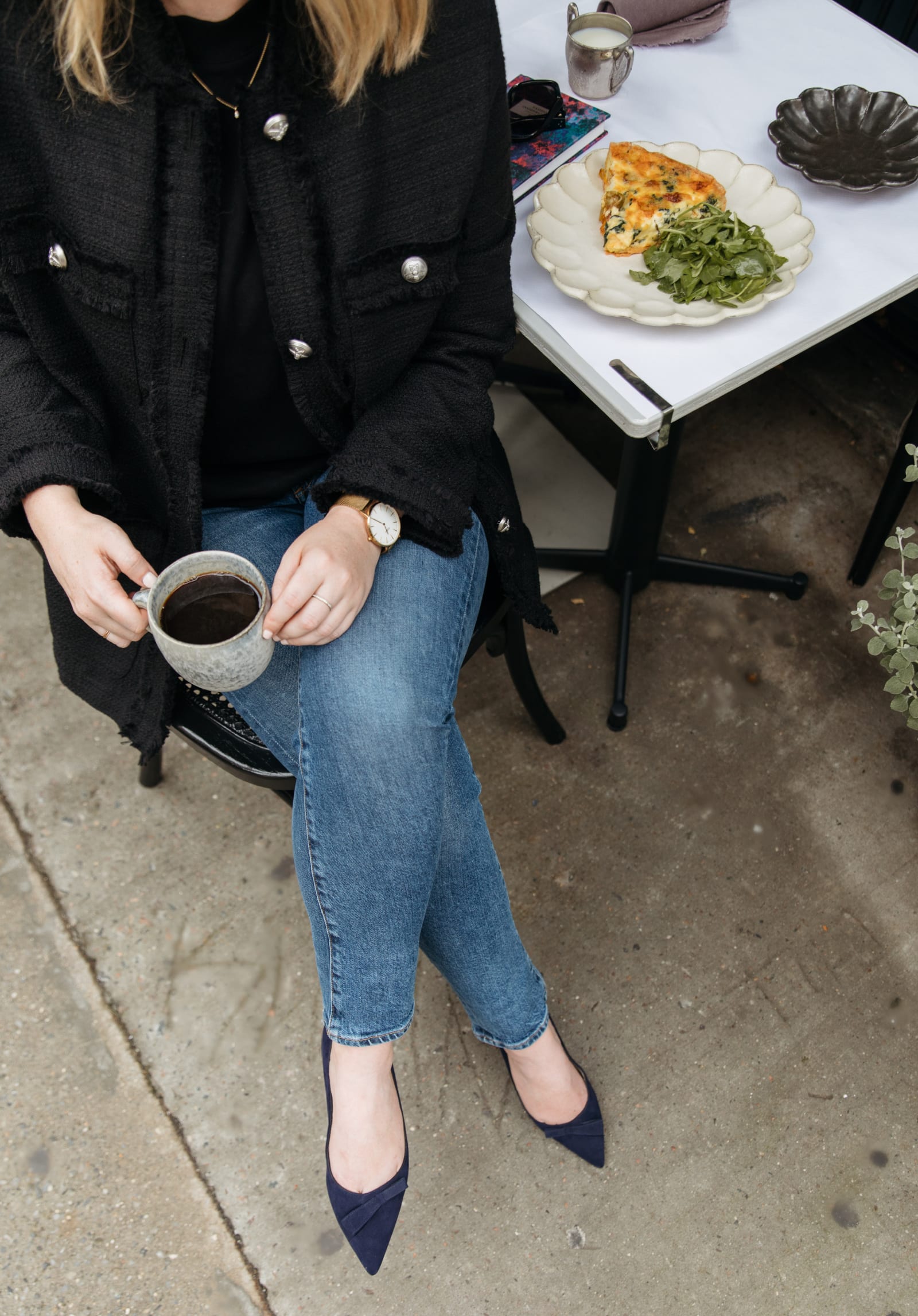 Sarah Flint Natalie Flat in Navy I wit & whimsy