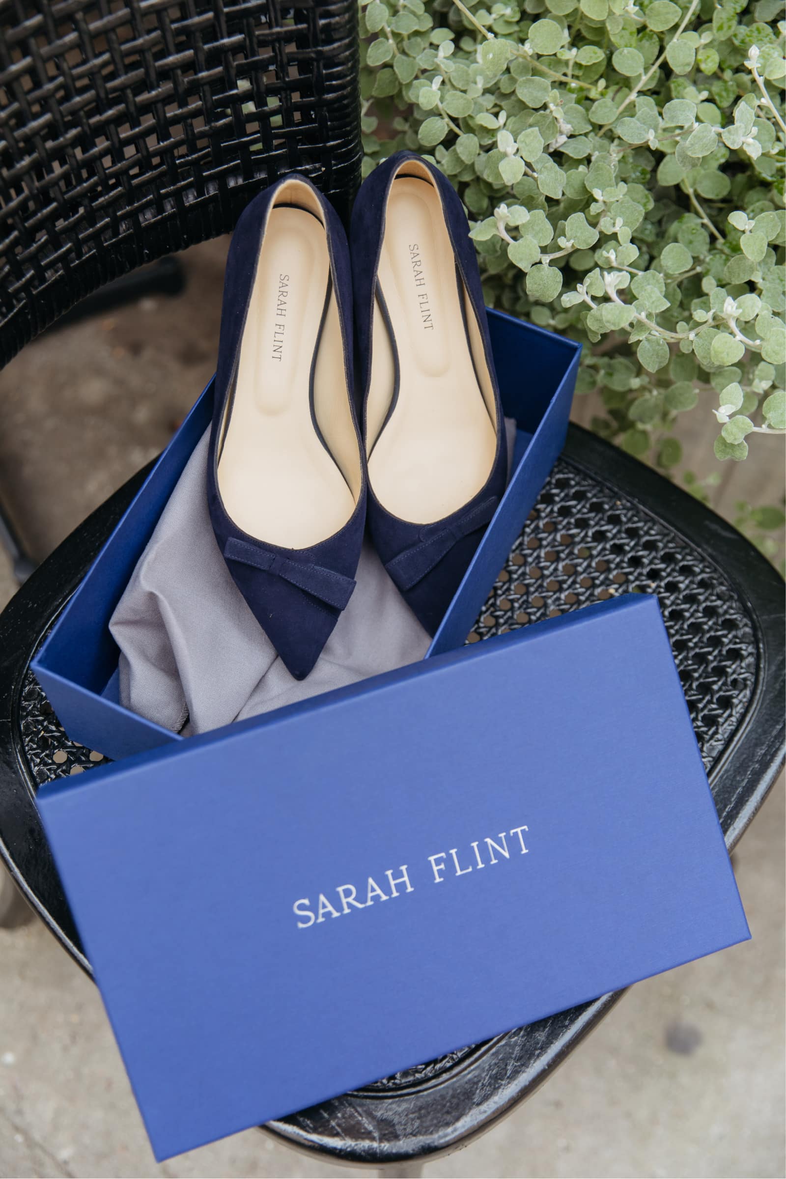 Sarah Flint Natalie Flat in Navy I wit & whimsy