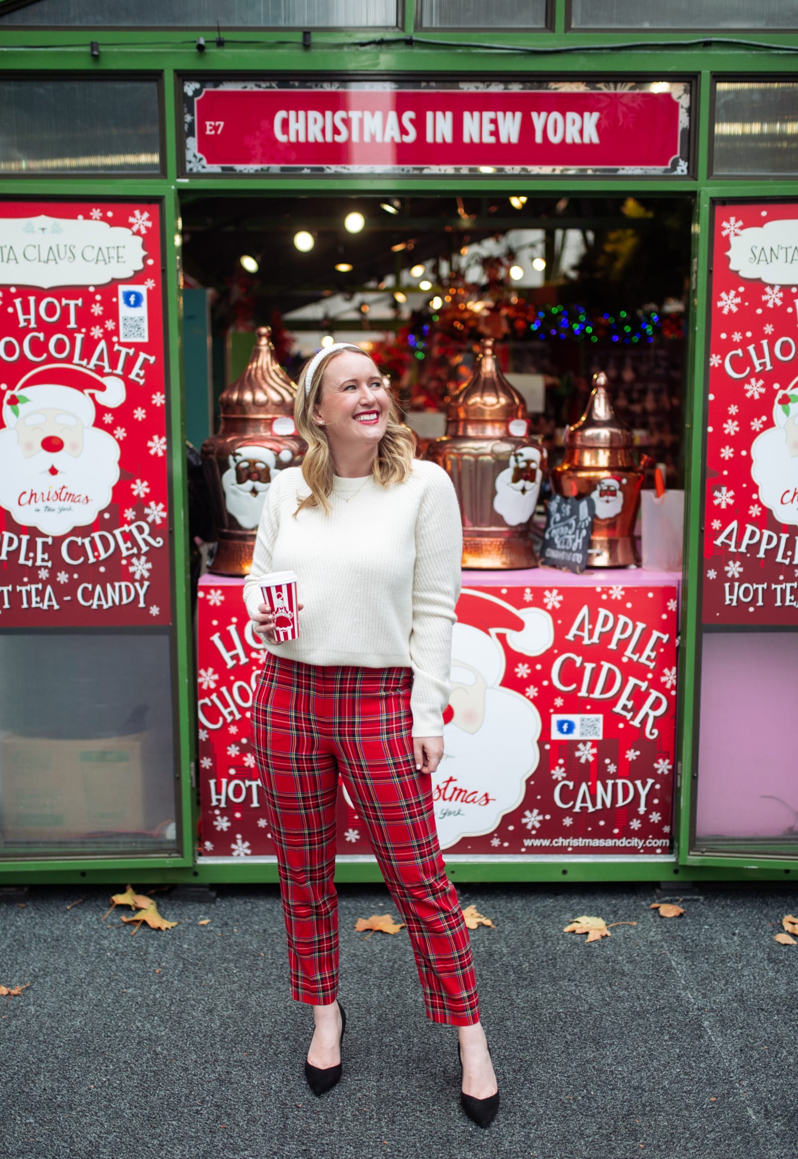 Plaid Pants Holiday Outfit I wit & whimsy