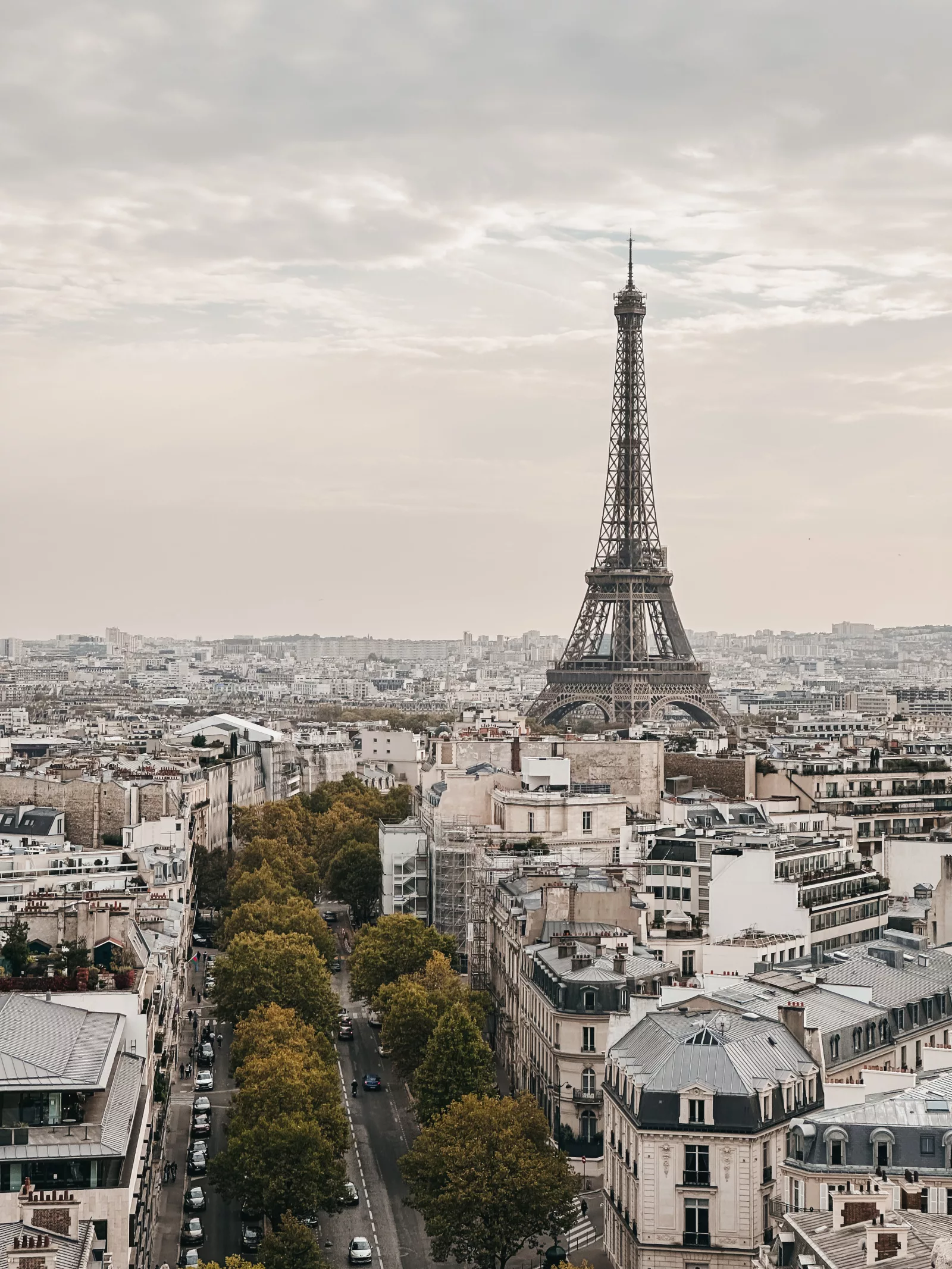 Eiffel Tower View from Arc de Triomphe