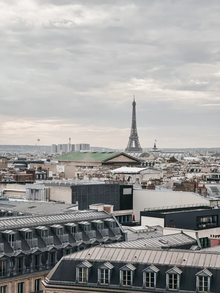 Galeries Lafayette Rooftop Eiffel Tower Views in Paris from Galeries Lafayette Rooftop