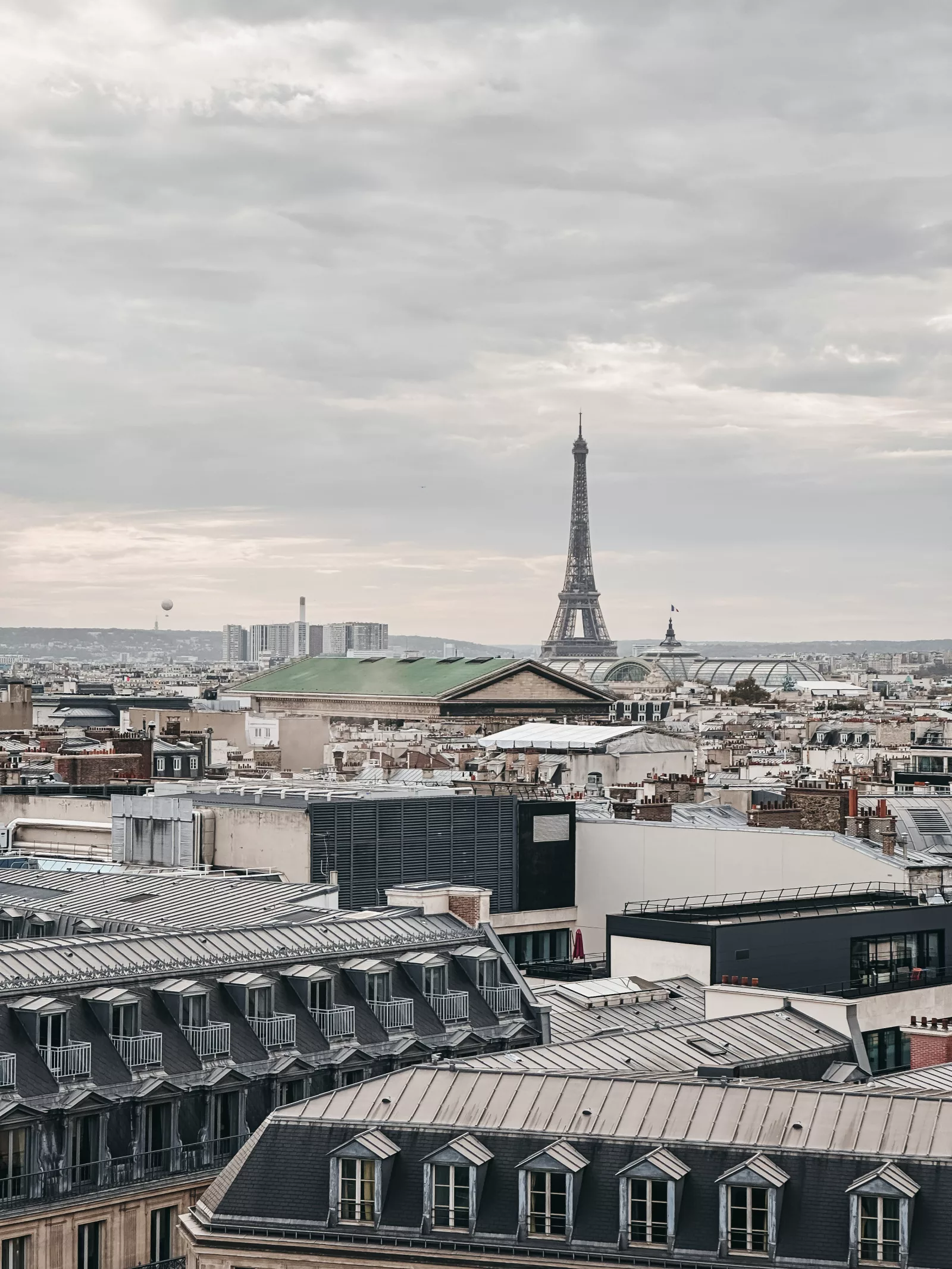 Eiffel Tower Views in Paris from Galeries Lafayette Rooftop