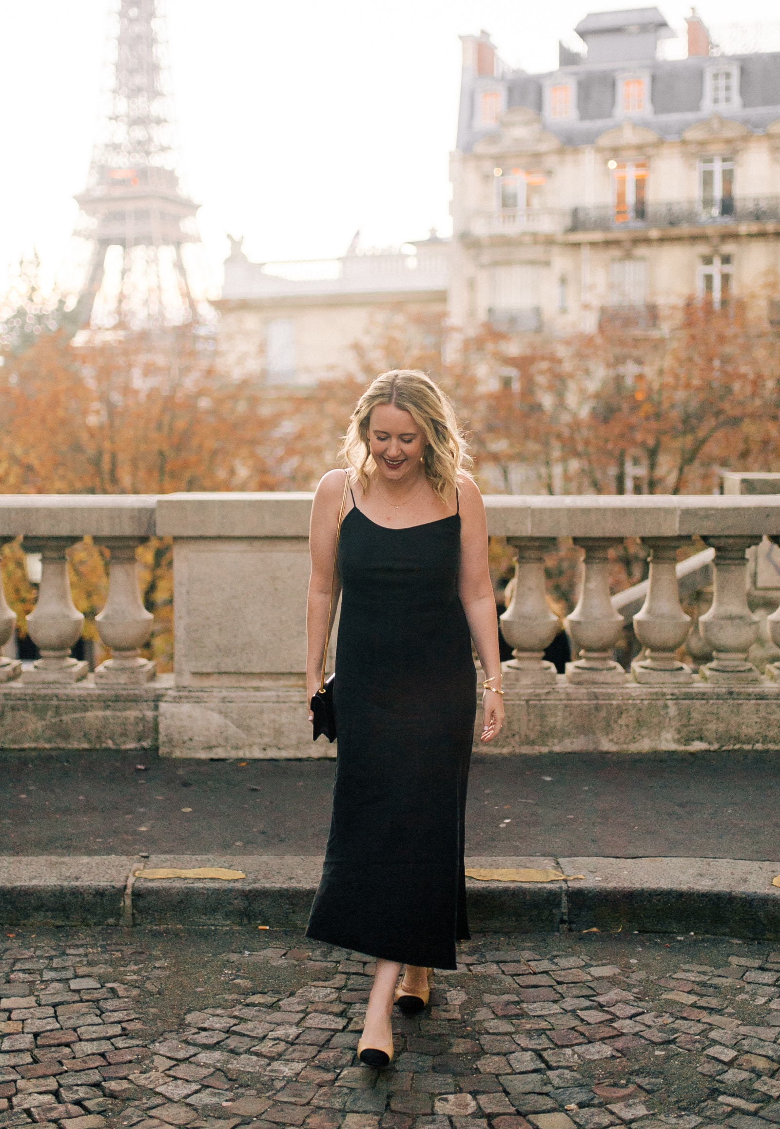 Capsule Wardrobe Basics J.Crew Slip Dress in Paris - Capsule Wardrobe Outfits