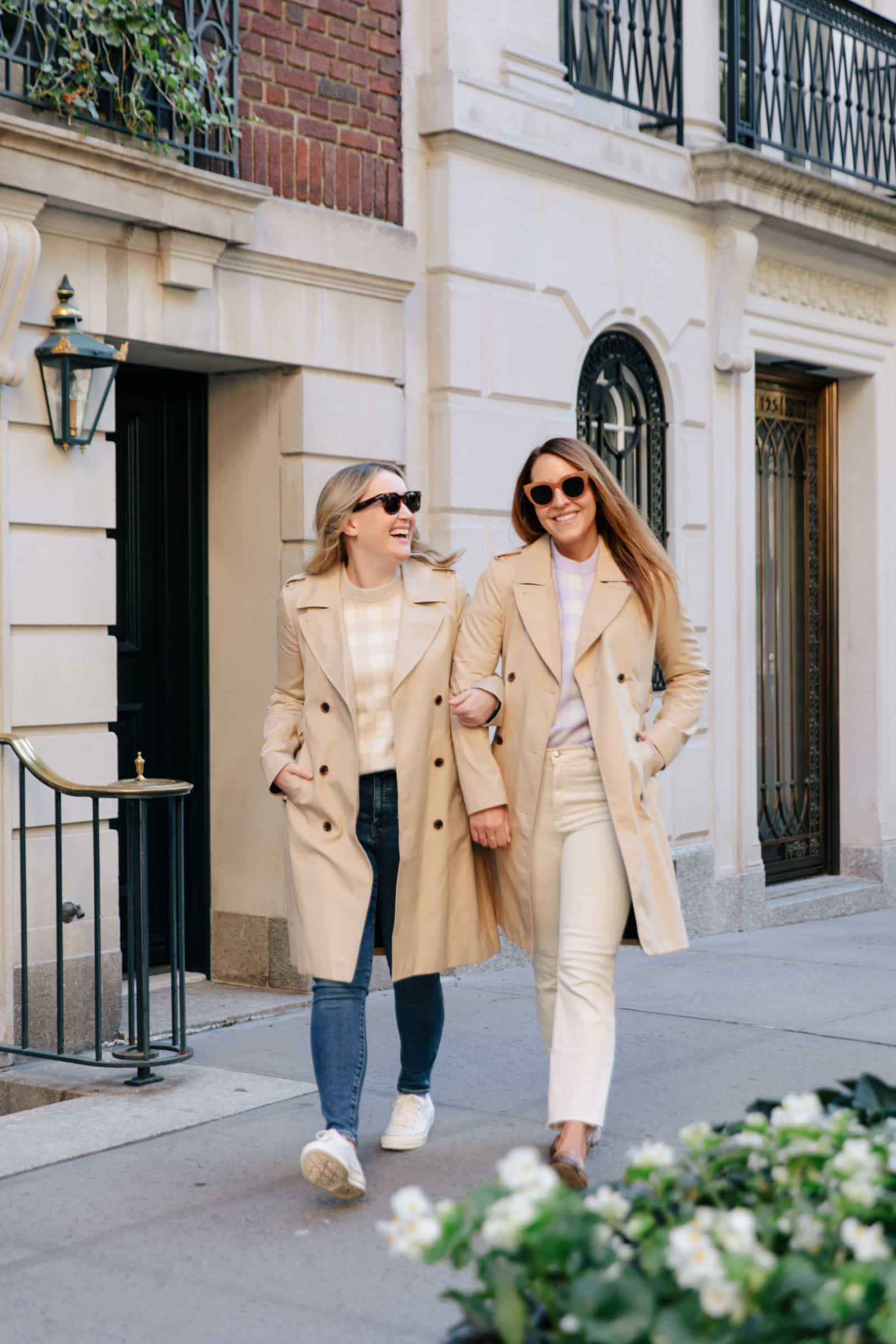 J.Crew Icon Trench Coat | Naadam Gingham Cashmere Sweater