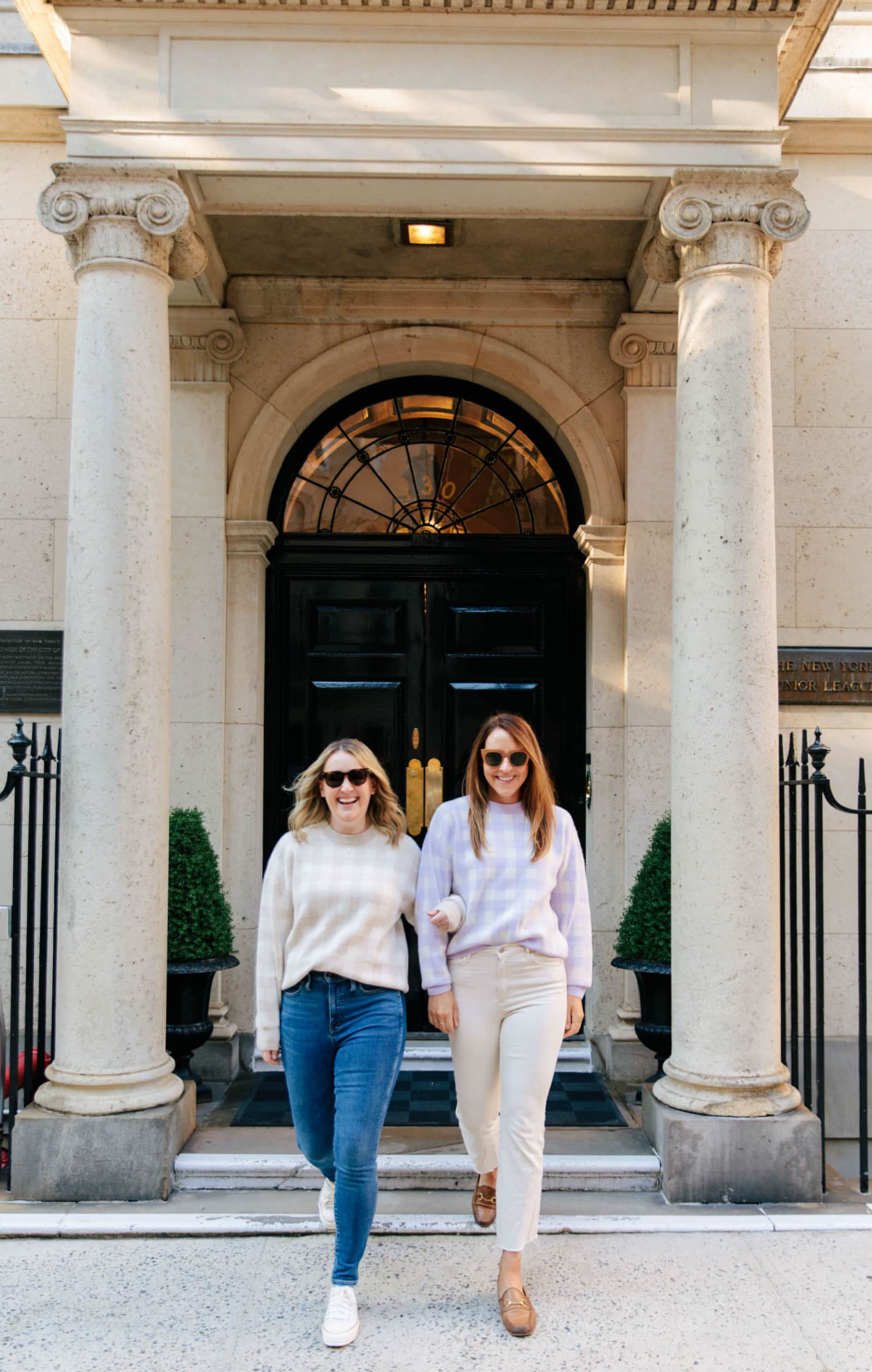 subtle gingham fall outfit