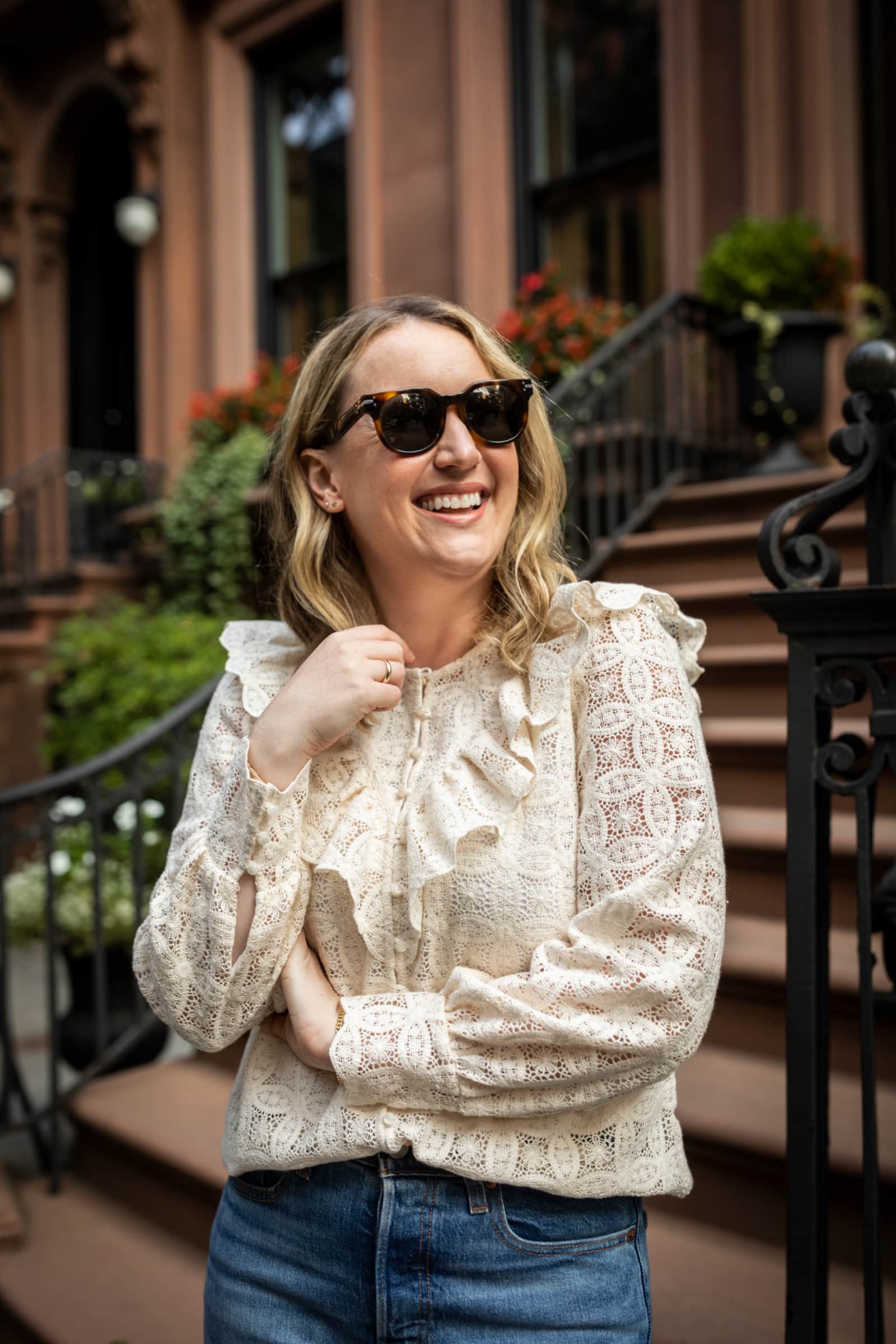 Sezane Lace Top