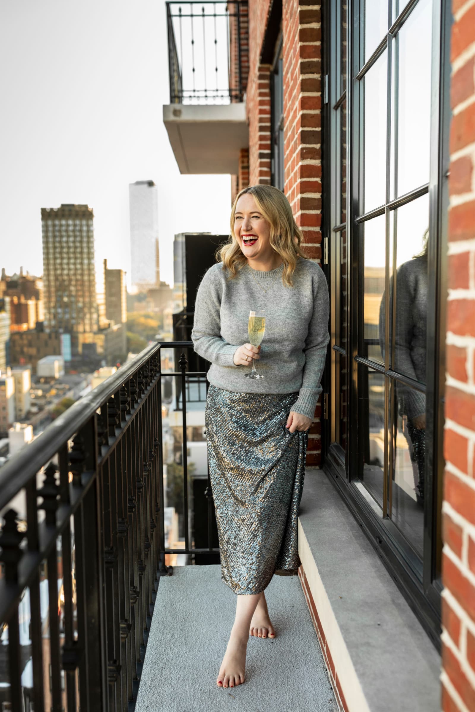 Ann Taylor Sequin Skirt - Holiday Outfit