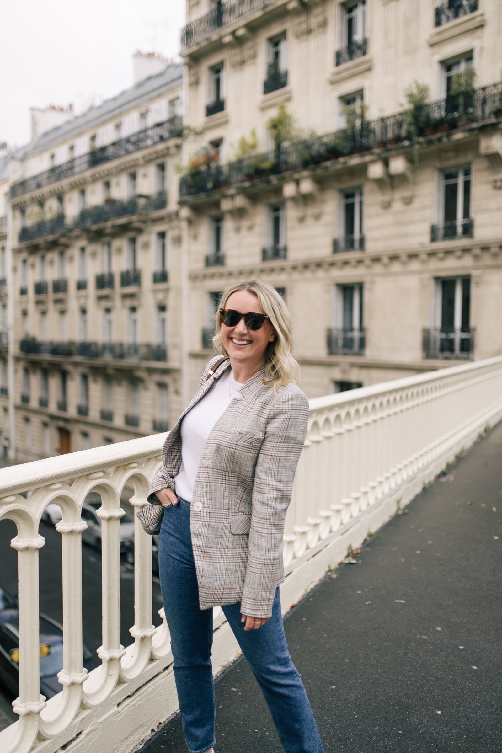 Veronica Beard Plaid Blazer in Paris Classic Outfit I Veronica Beard Plaid Blazer in Paris