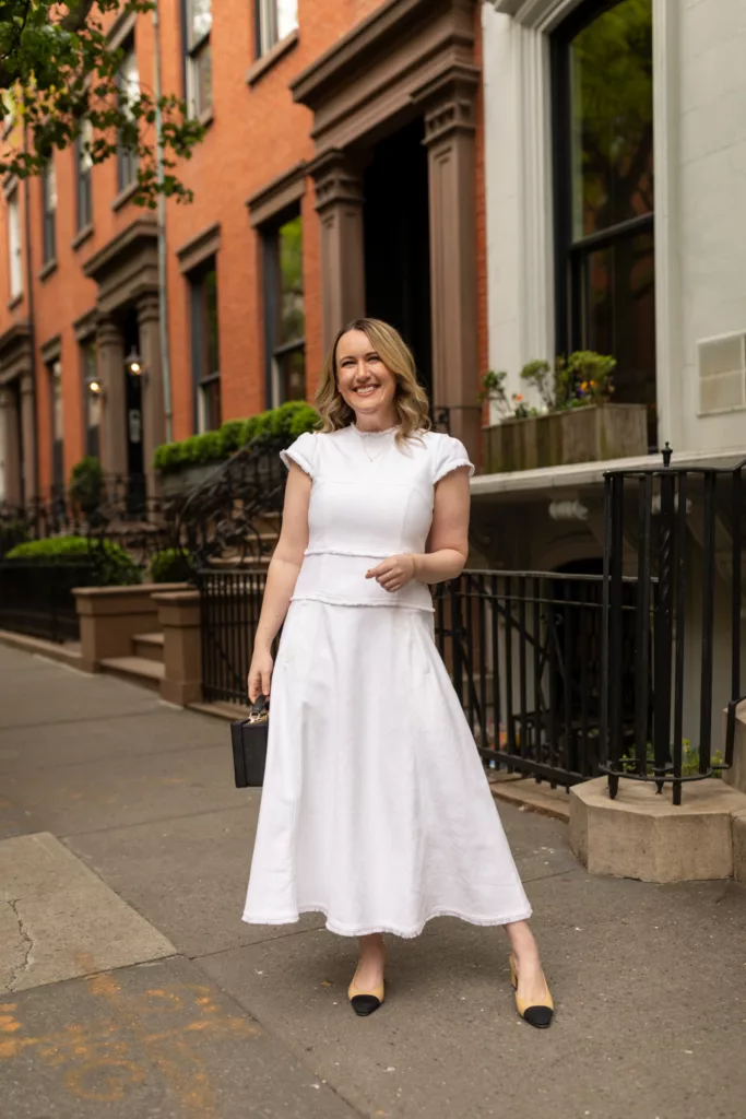 Me + Em White Dress