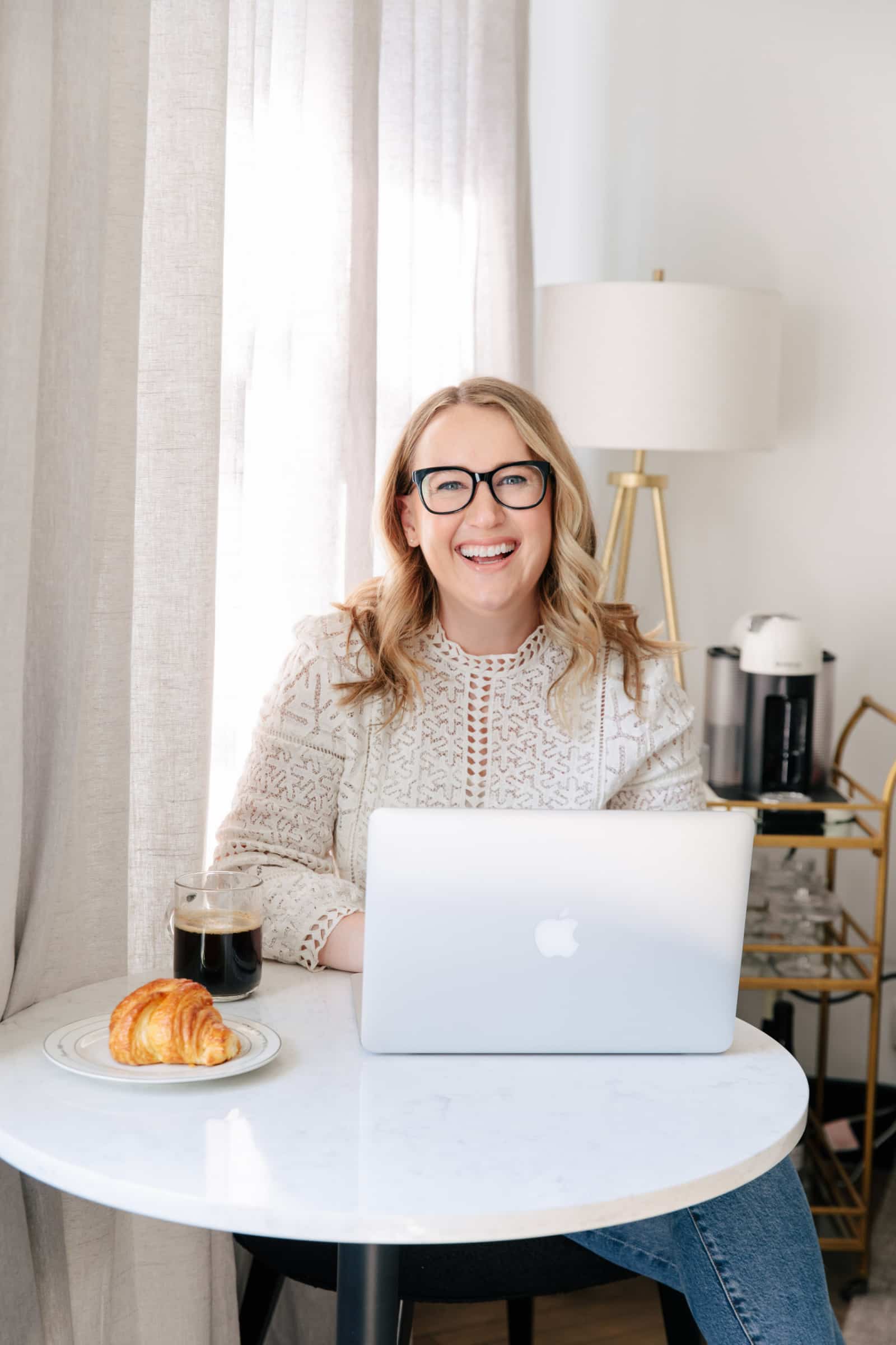 Prime Day working at laptop