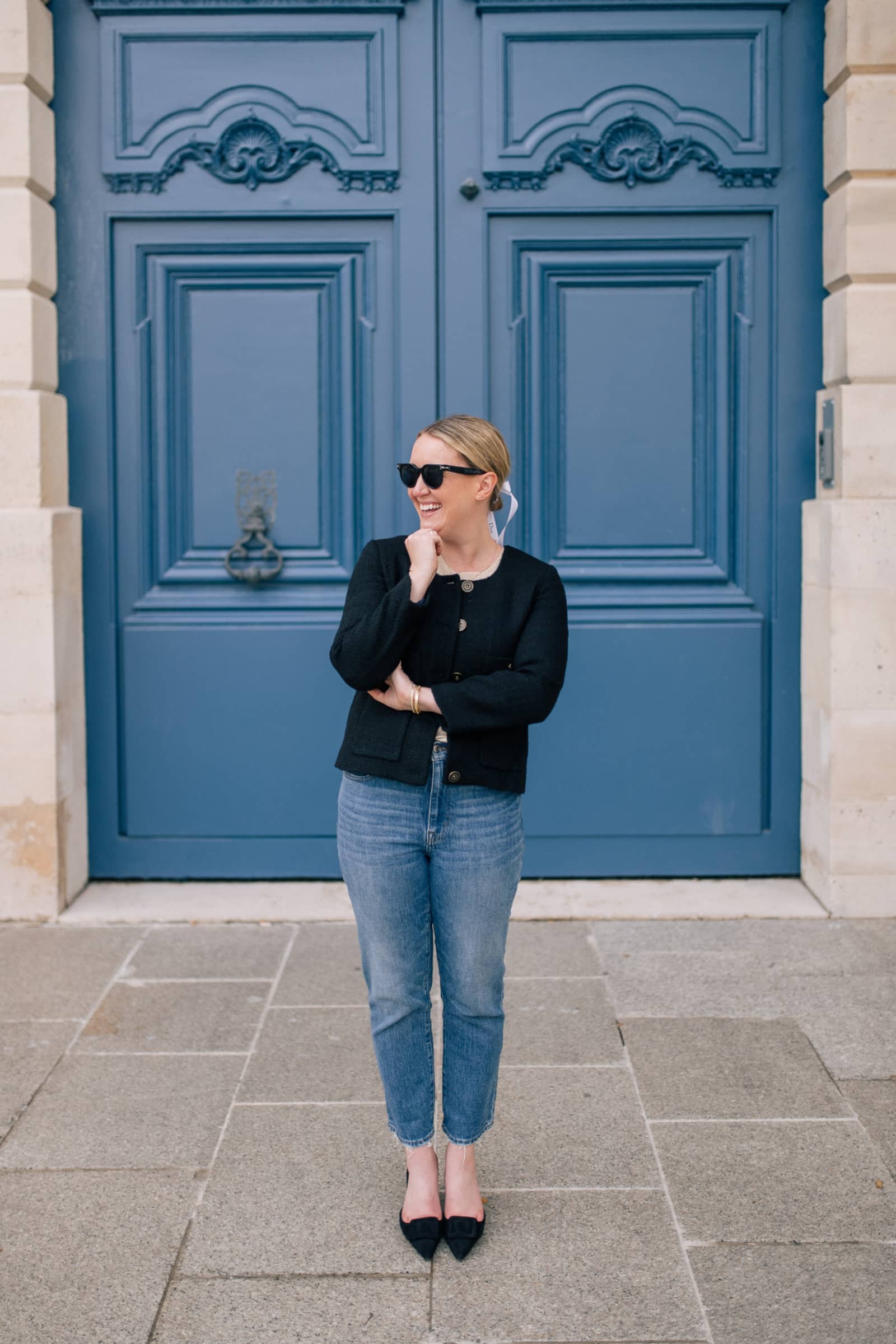 What to Wear in Paris at Night J.Crew Lady Jacket Fall Outfit