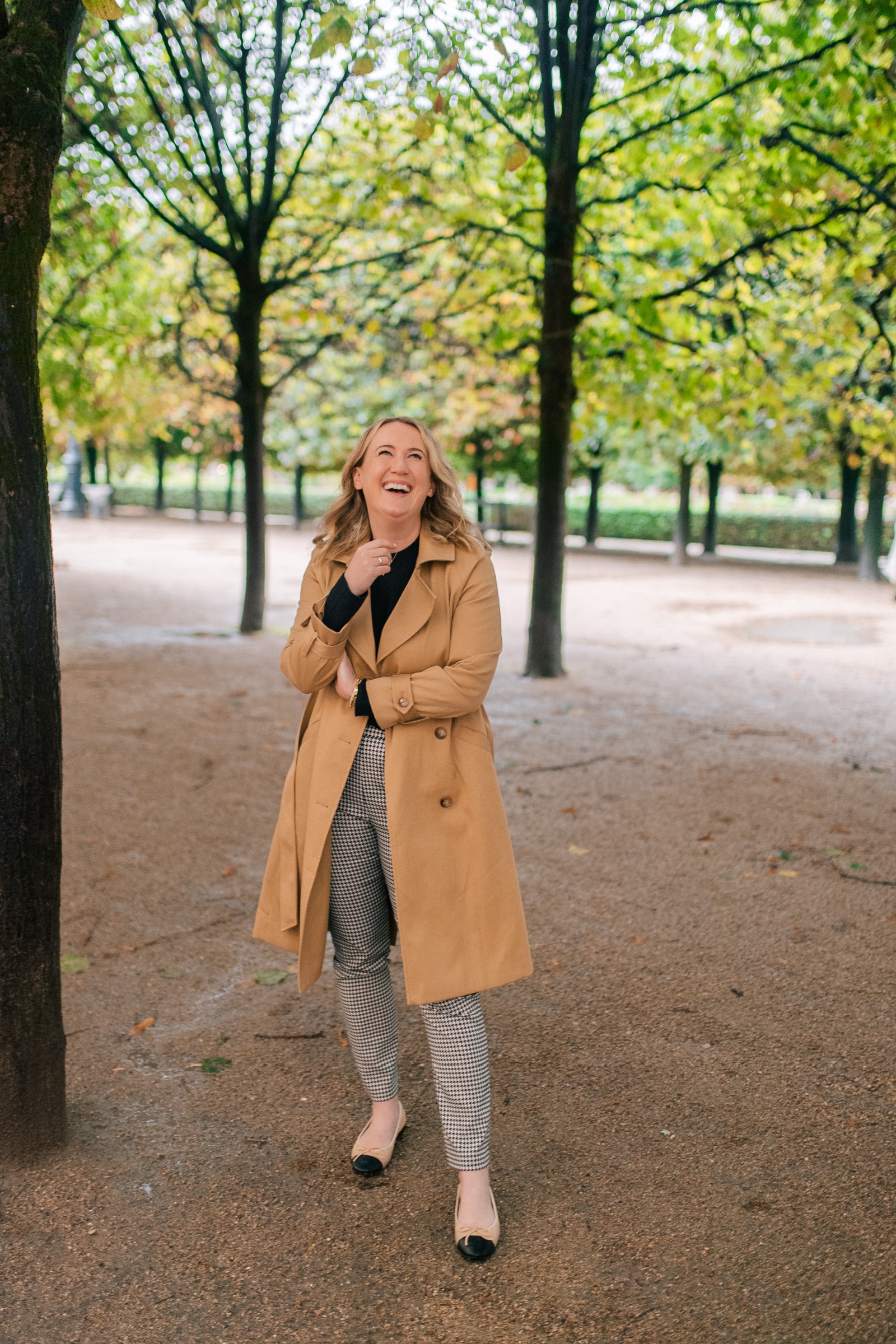 Sezane Plaid Pants | Chanel Ballet Flats Outfit Ideas