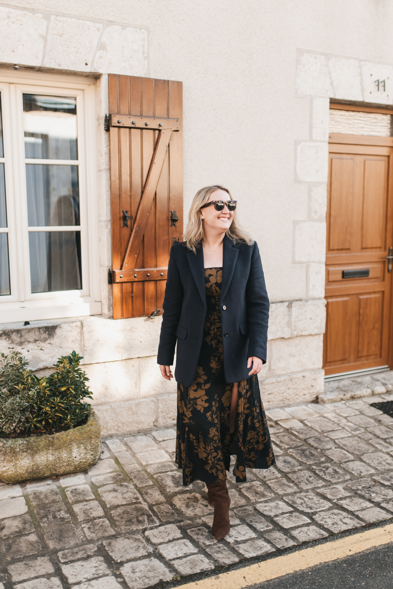 fall floral maxi dress