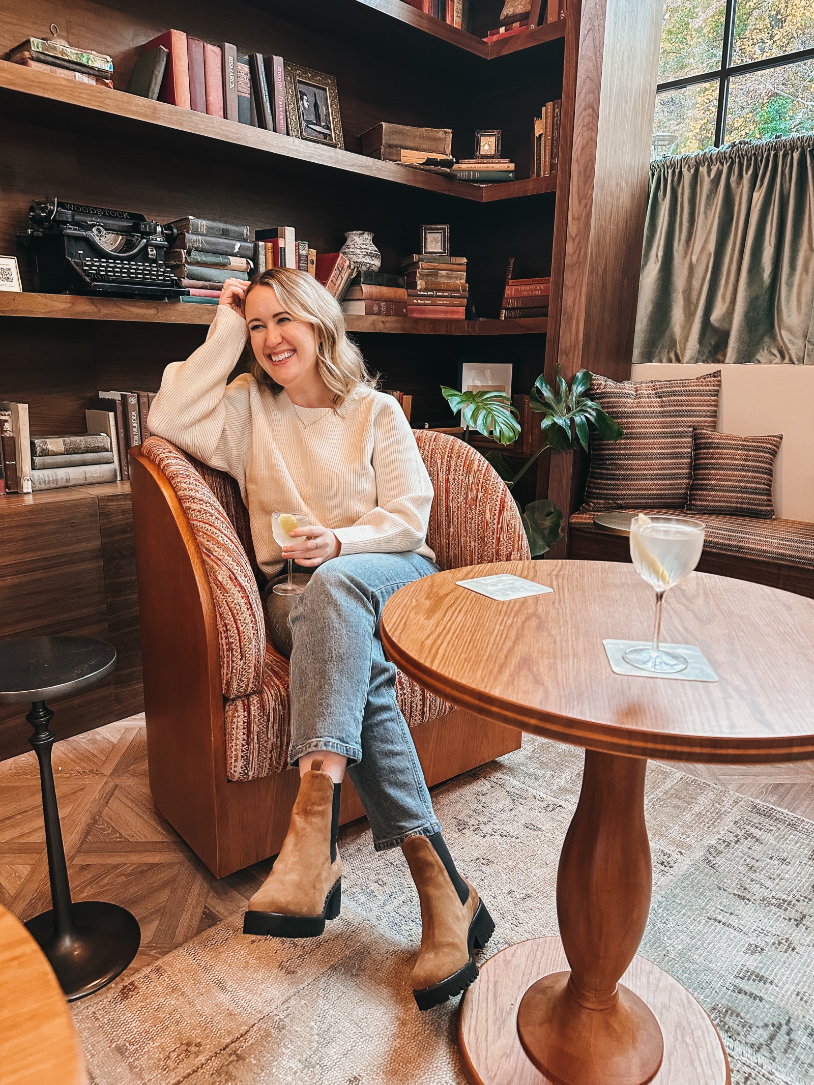 What to Pack for the Cotswolds Wit Whimsy wearing Freda Salvador Boots.