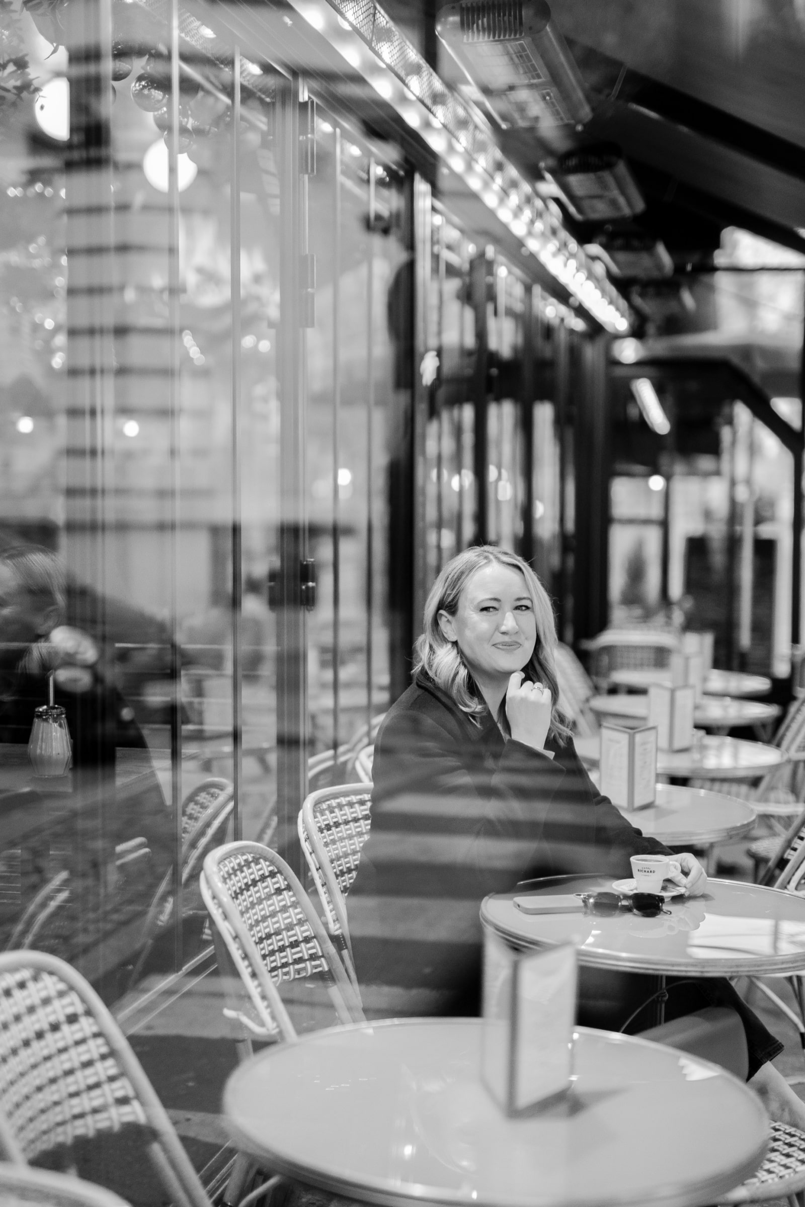 Meghan in Paris Cafe