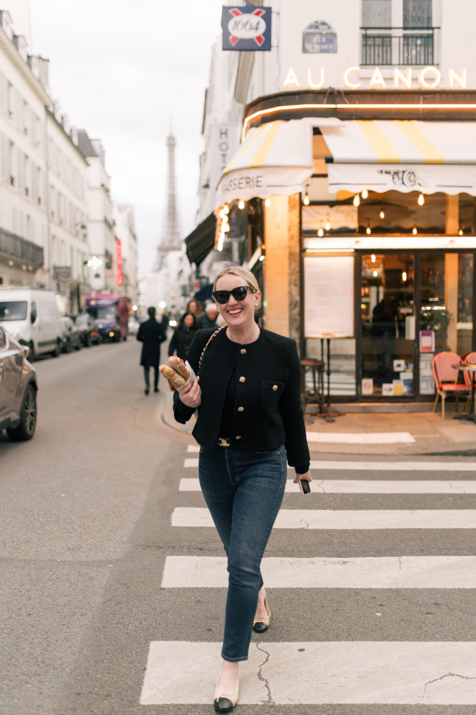 Meghan Donovan in Paris Eiffel Tower street
