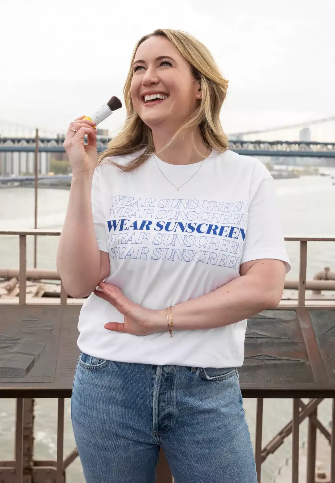 wear sunscreen supergoop shirt
