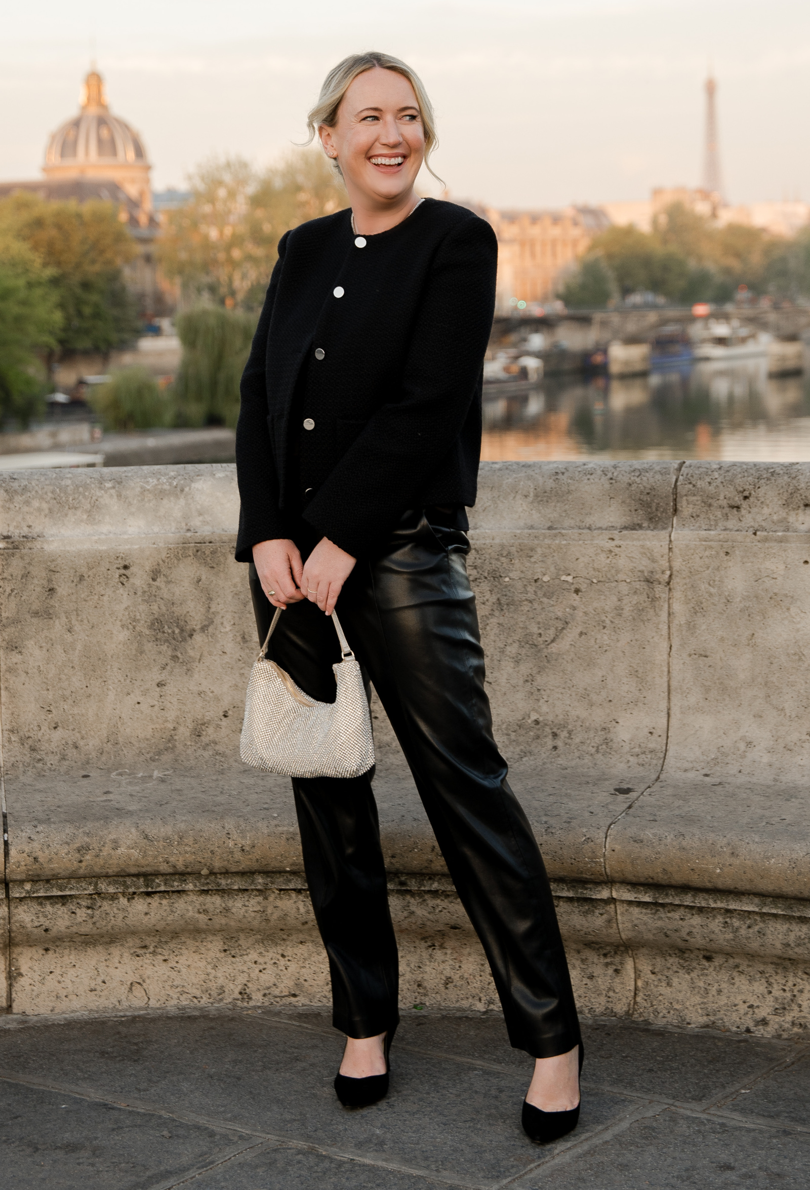 Fall Date Night Outfit featuring Faux Leather Pants