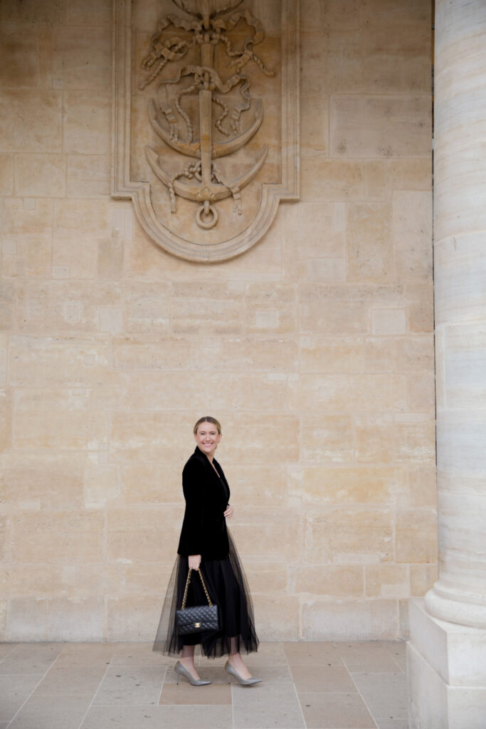 Paris Outfit featuring Sarah Flint Shoes and a Tulle Skirt and Velvet Blazer